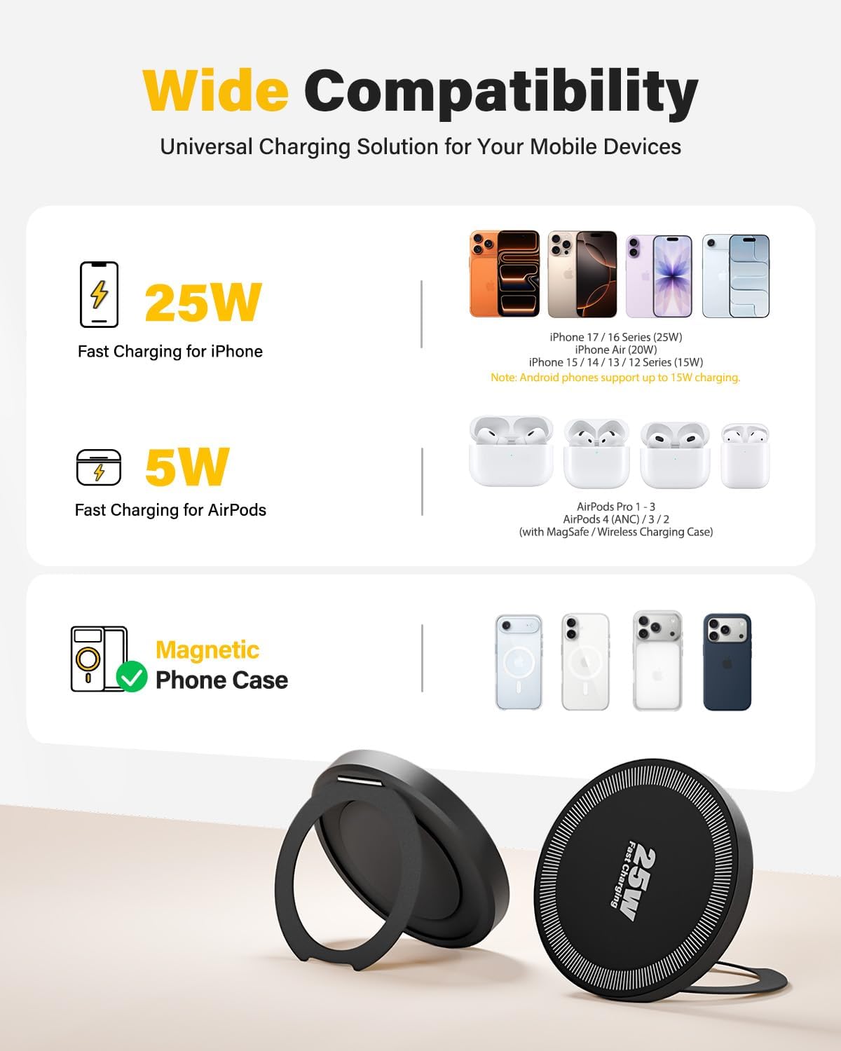 Detalle de Wireless Magnetic iPhone Charger, 2-Pack