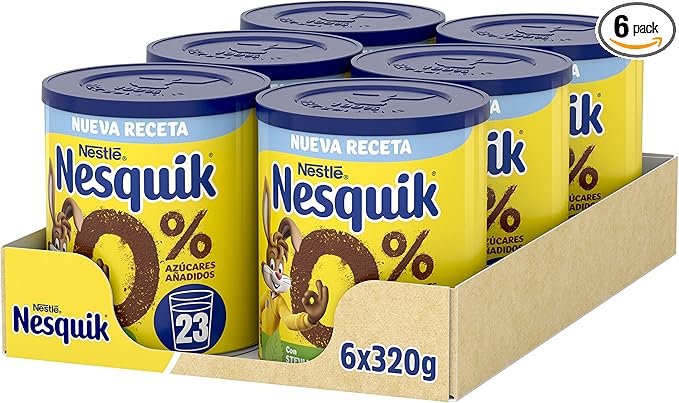 Nesquik NESTLECacao en polvo 0% azúcar ☕️ 6x320g