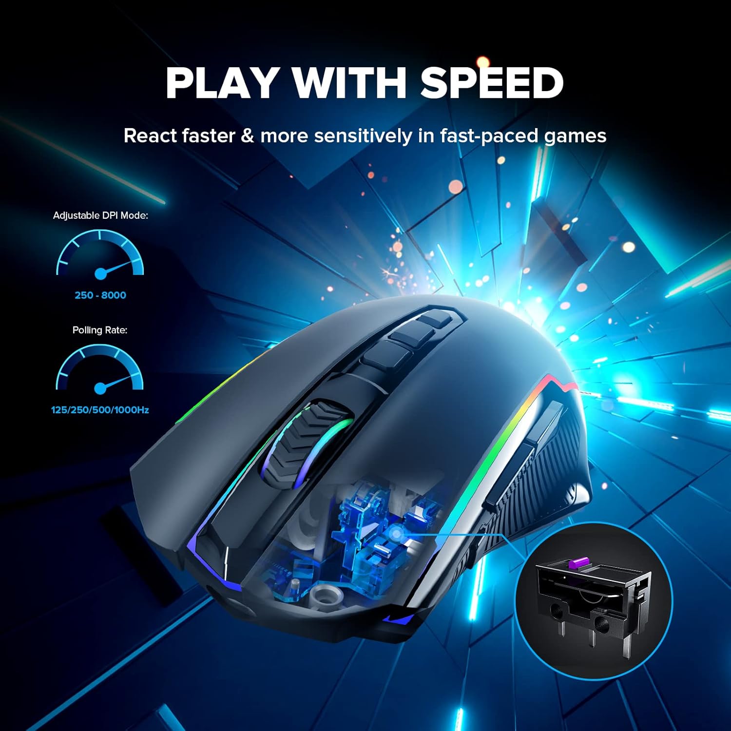 Detalle 2 de Redragon Gaming Maus 8000 DPI 🖱