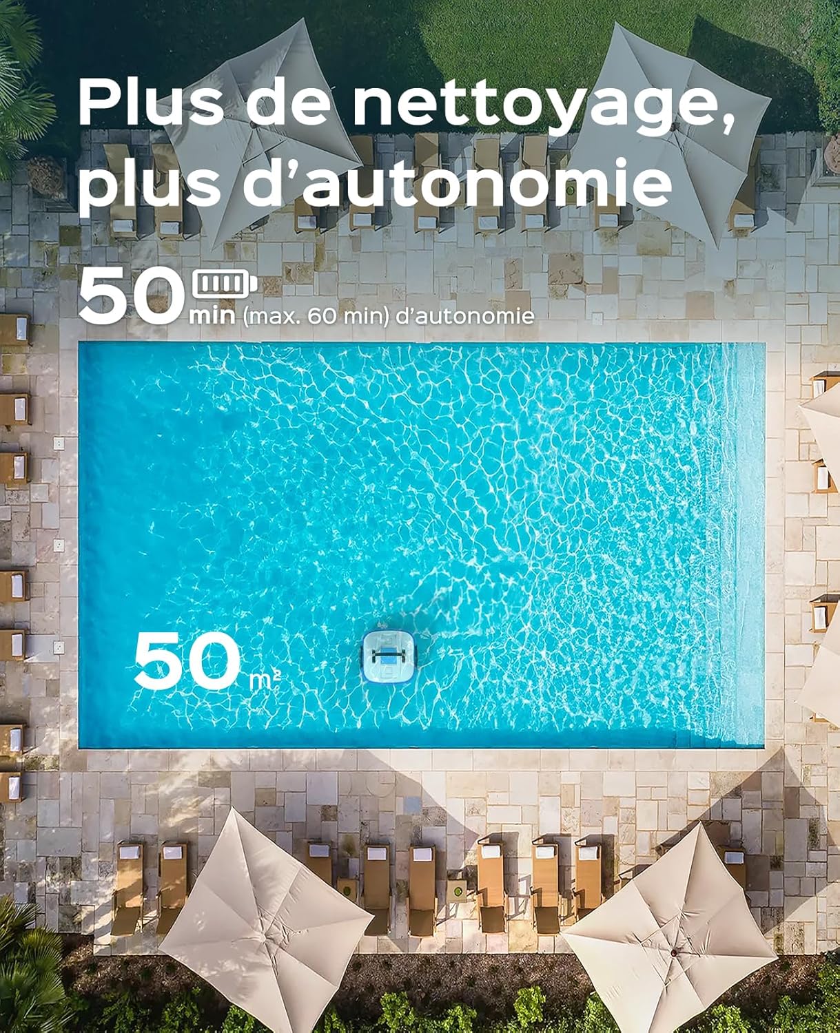 Thumbnail 4 de WYBOT Osprey 200 — Robot Piscine sans Fil pour Piscines Hors Sol jusqu’à 50 m²