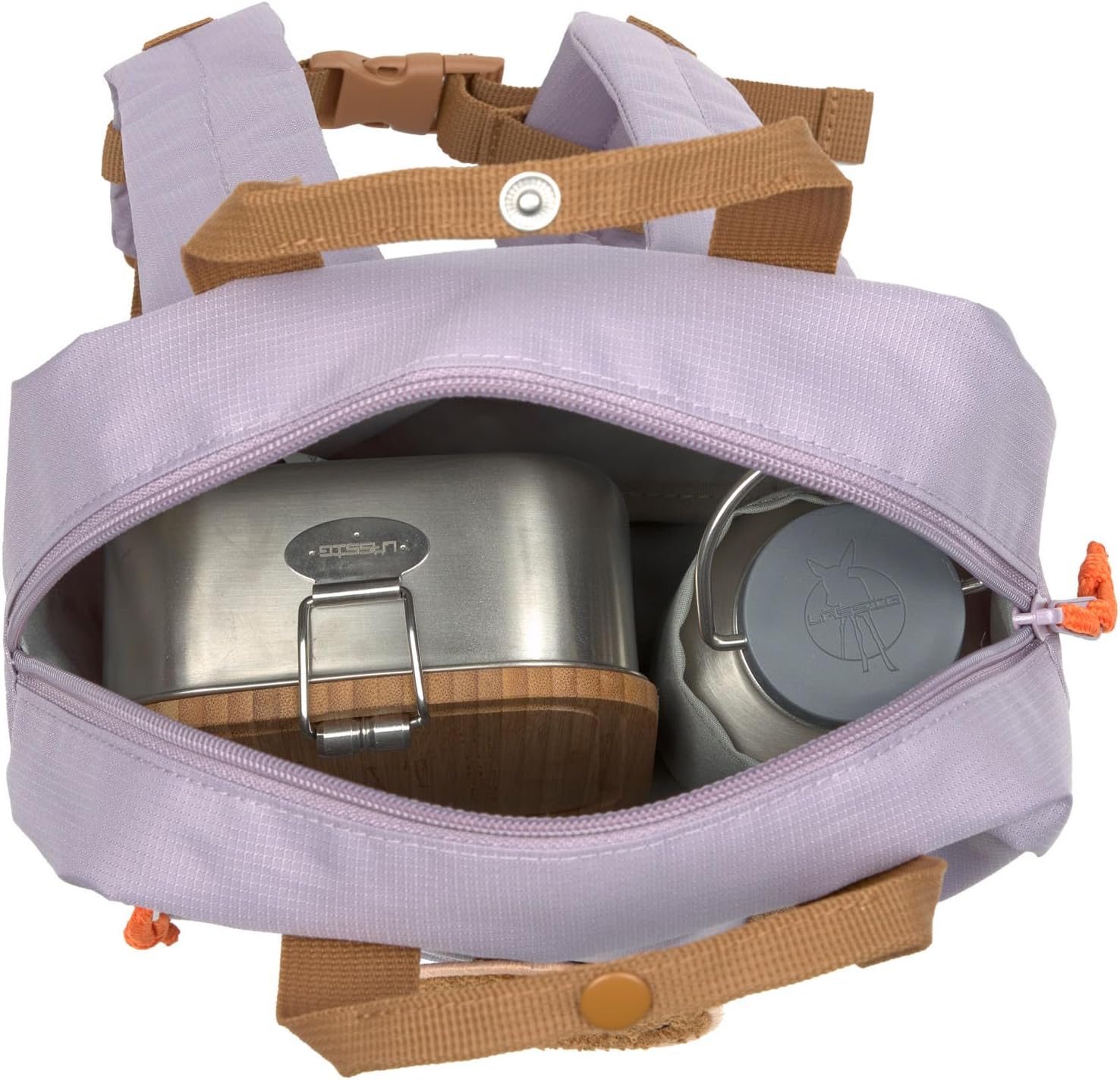 Thumbnail 4 de LÄSSIG Kindergartenrucksack Mini Square 7L Little Gang Smile Lilac – kompakter Begleiter für Kindergarten und Freizeit