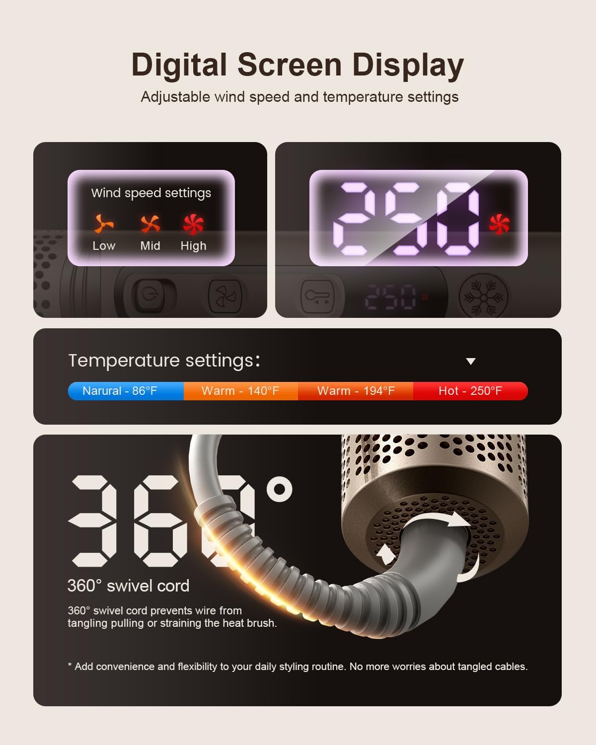 Detalle de Tqcir Hot Air Styler, 8-in-1