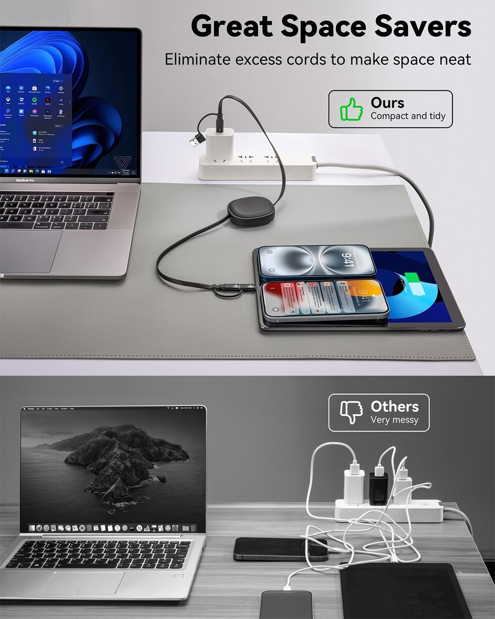Thumbnail 6 de Minlu 5‑in‑1 Retractable USB Charging Cable 60W 🔌