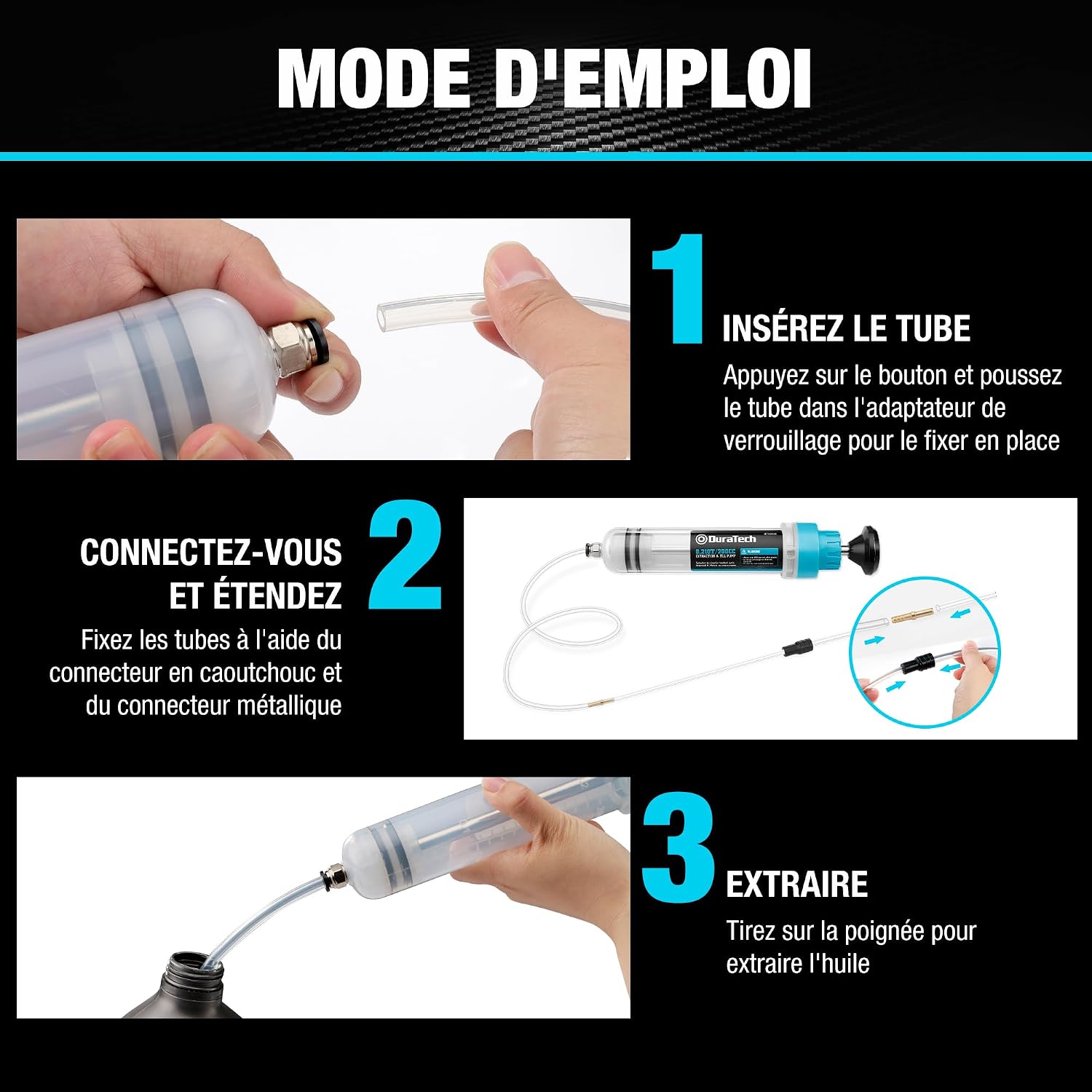 Thumbnail 6 de DURATECH Seringue à huile 200 mL — pompe manuelle 🛠
