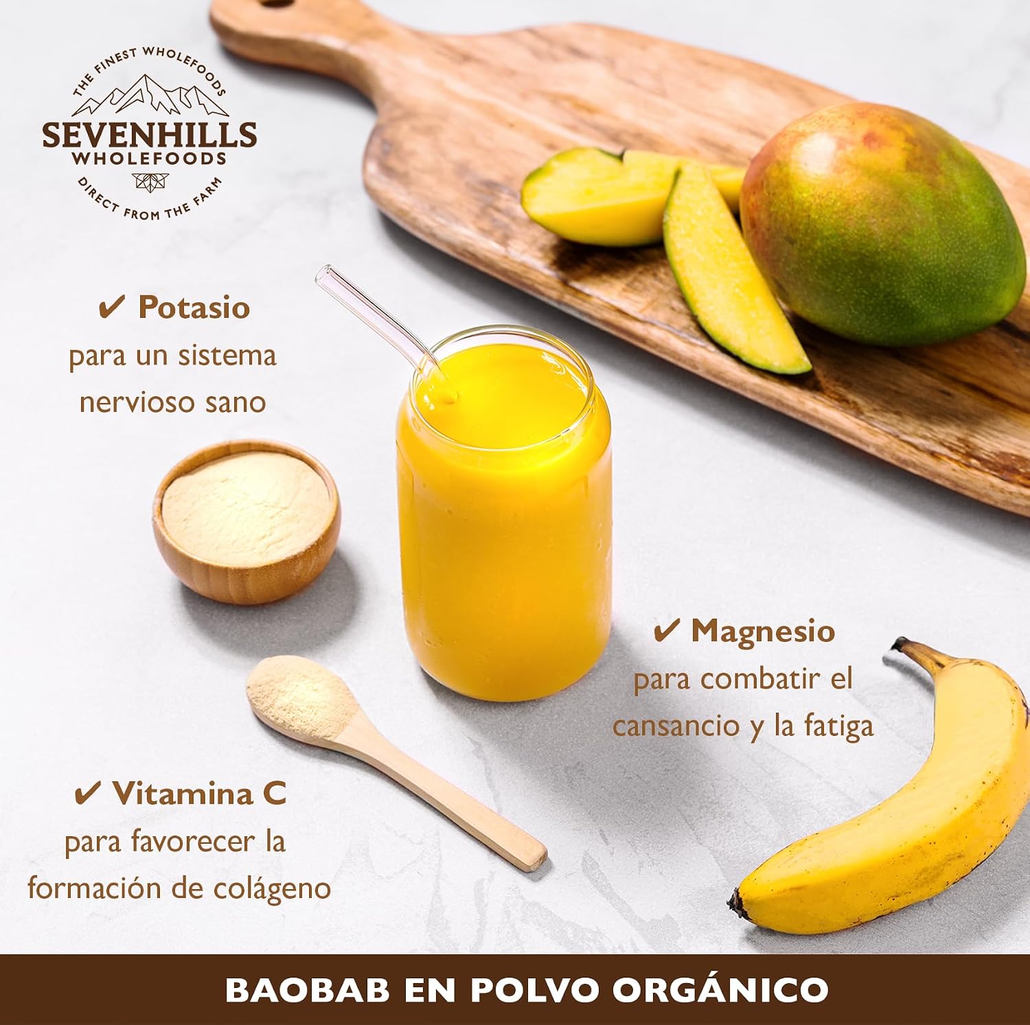 Thumbnail 2 de Sevenhills Wholefoods Baobab en Polvo Orgánico 1kg 🍃