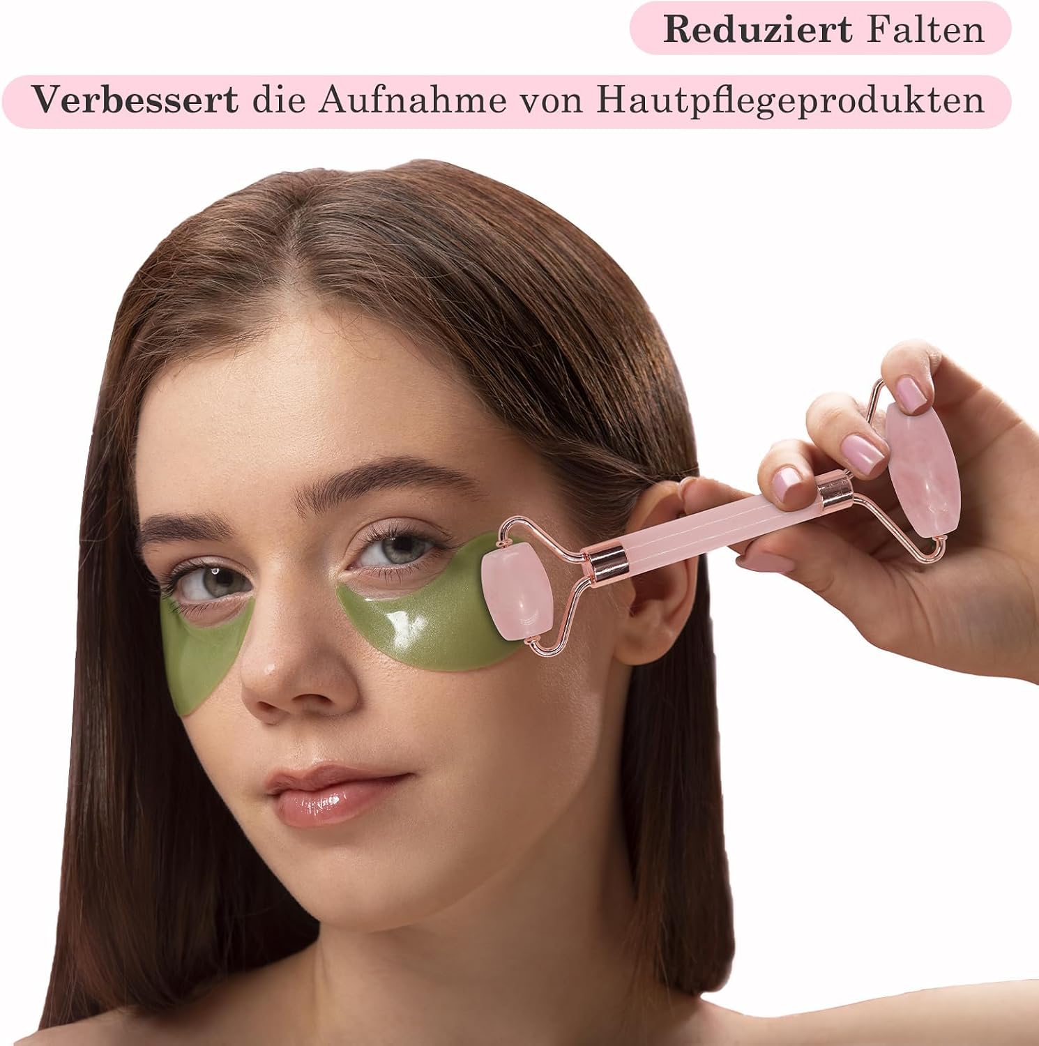 Detalle de GUGUG Rosenquarz Roller und Gua Sha Set