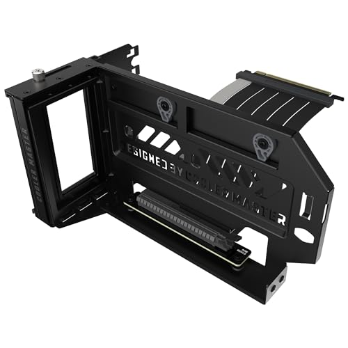 Detalle de Cooler Master Vertical Card Holder Kit V3 per PCIe 4.0 – cavo riser 165 mm, Nero/Grigio/Viola