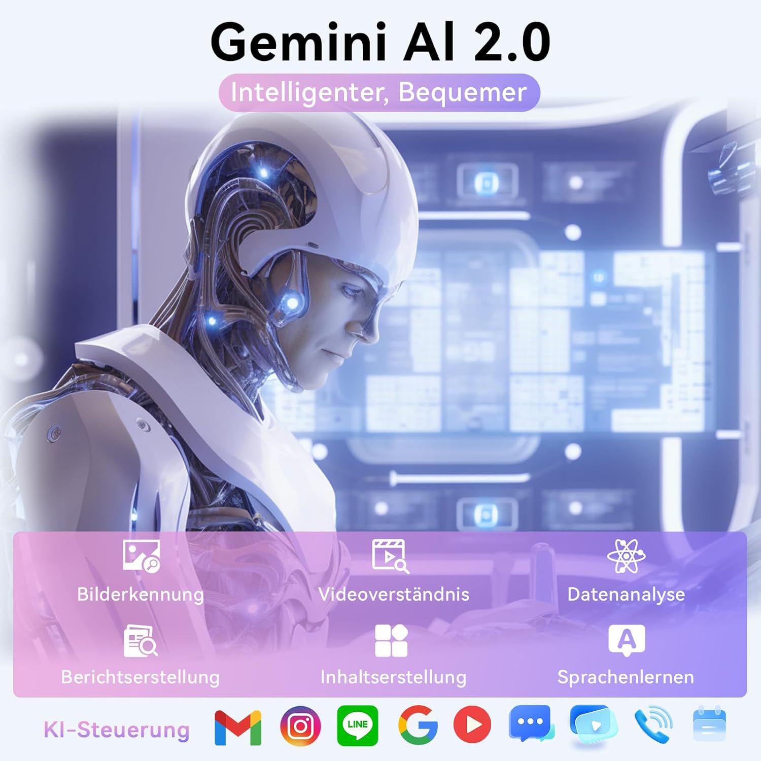 Detalle de MENTUME Android 16 Tablet 10 Zoll mit Gemini AI – All-in-One Tablet mit Tastatur, Maus und Stift