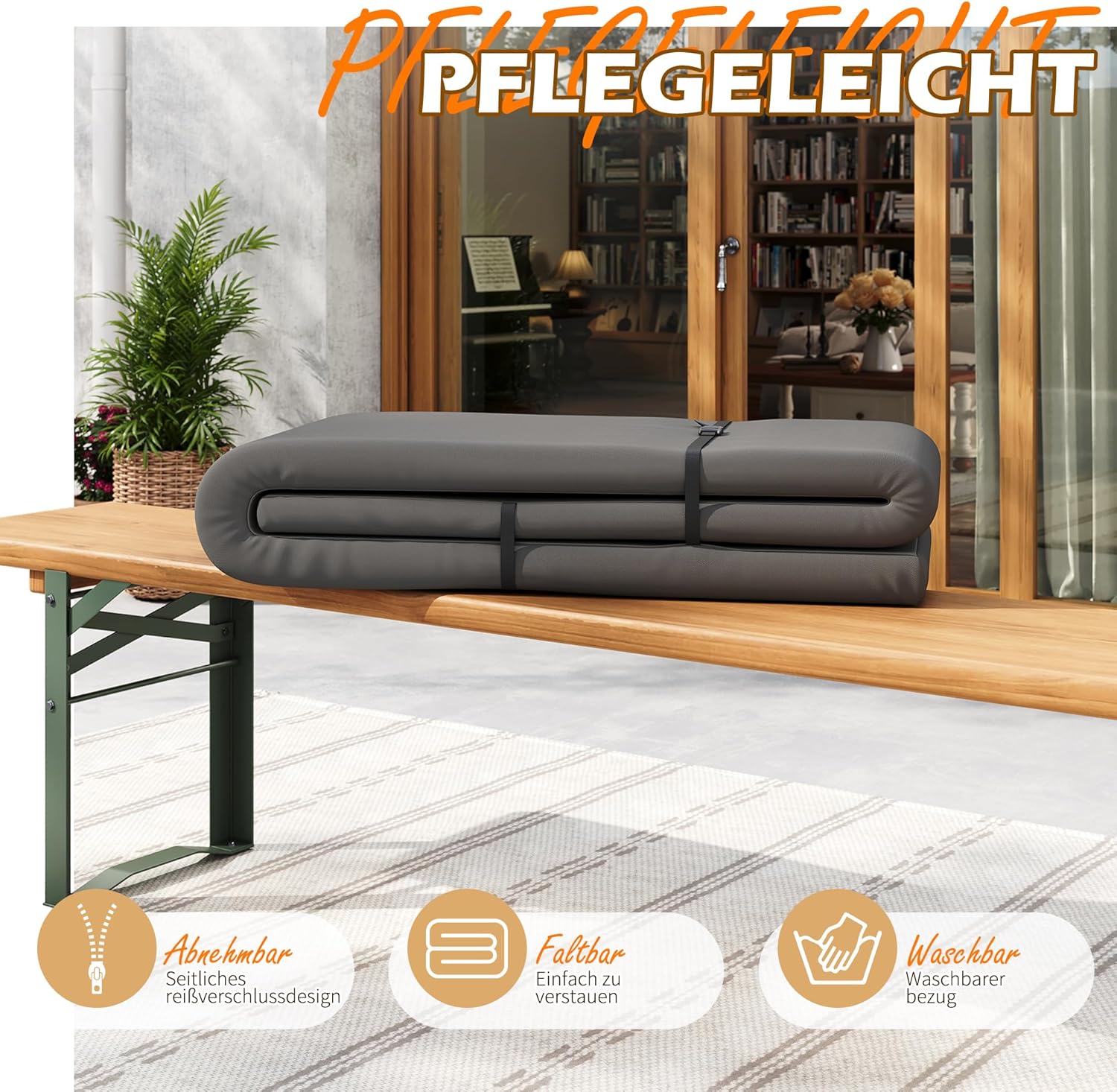 Thumbnail 3 de UDPATIO Bierbankauflagen 4er Set 4 cm