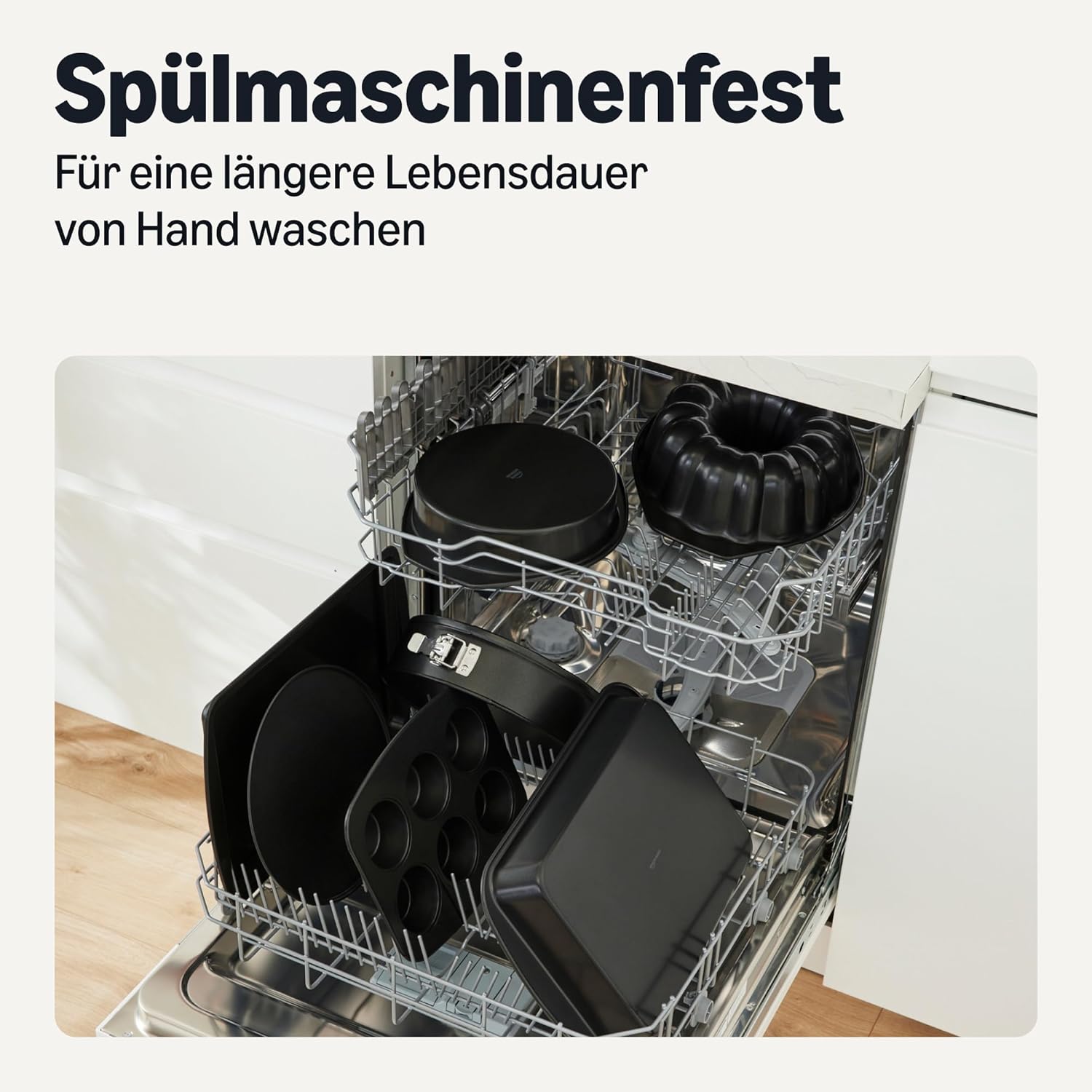 Detalle de Amazon Basics Antihaft-Napfkuchenform, 25,4 cm – Ofenfest, spülmaschinenfest und mit rilliger Oberfläche
