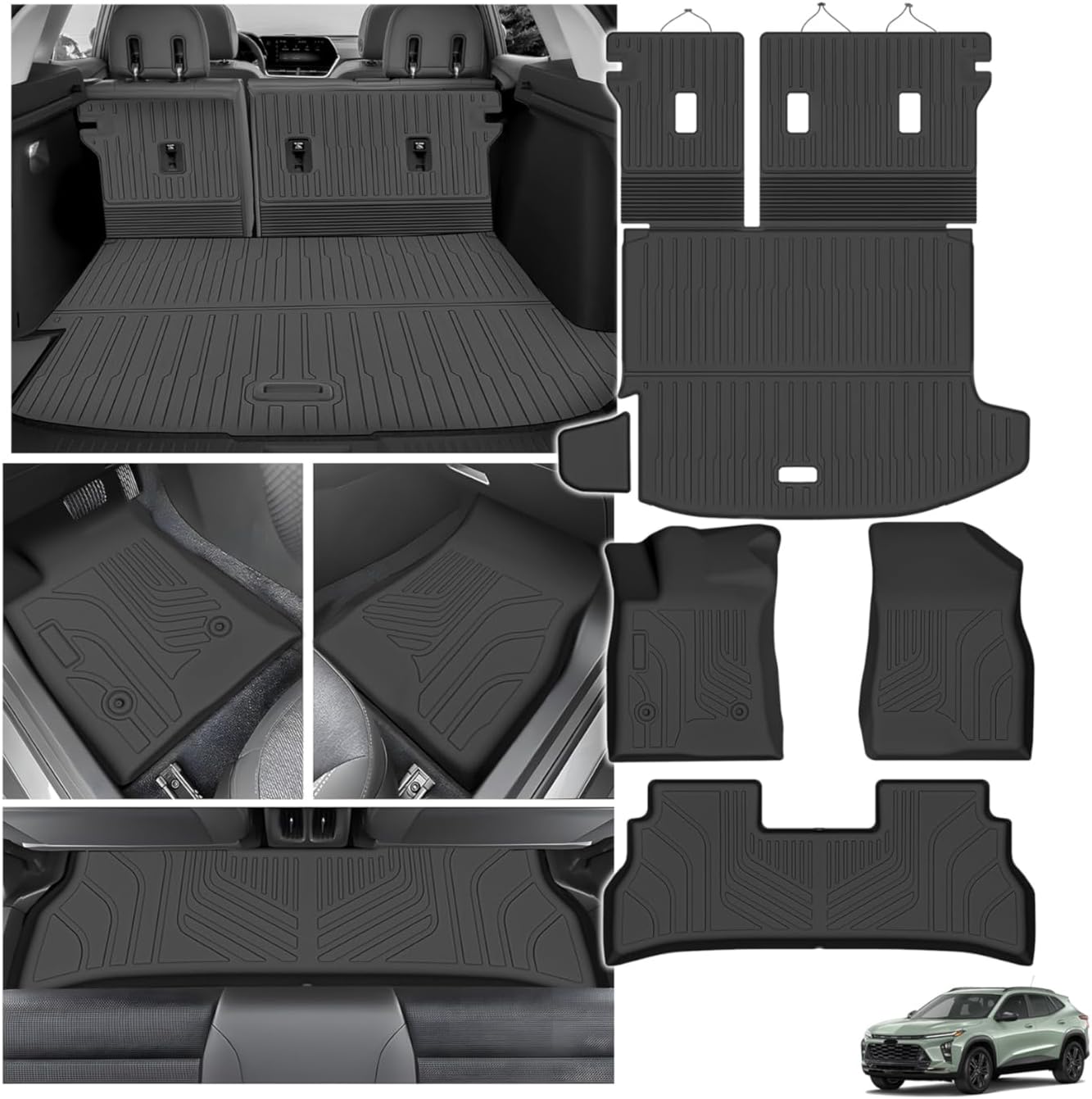 Thumbnail 6 de Powerty All Weather Floor Mats for 2019-2025 Toyota RAV4 (3D TPO) - Heavy-Duty, All-Weather Floor Liners