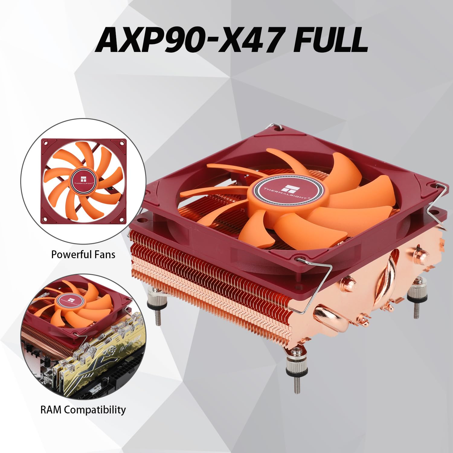 Thumbnail 1 de TR AXP90-X47 Full Low Profile CPU-Luftkühler – Kupfer, 47 mm Höhe, AGHP-Technologie, kompatibel mit AMD AM4/AM5 und Intel LGA1150/1151/1155/1156/1200