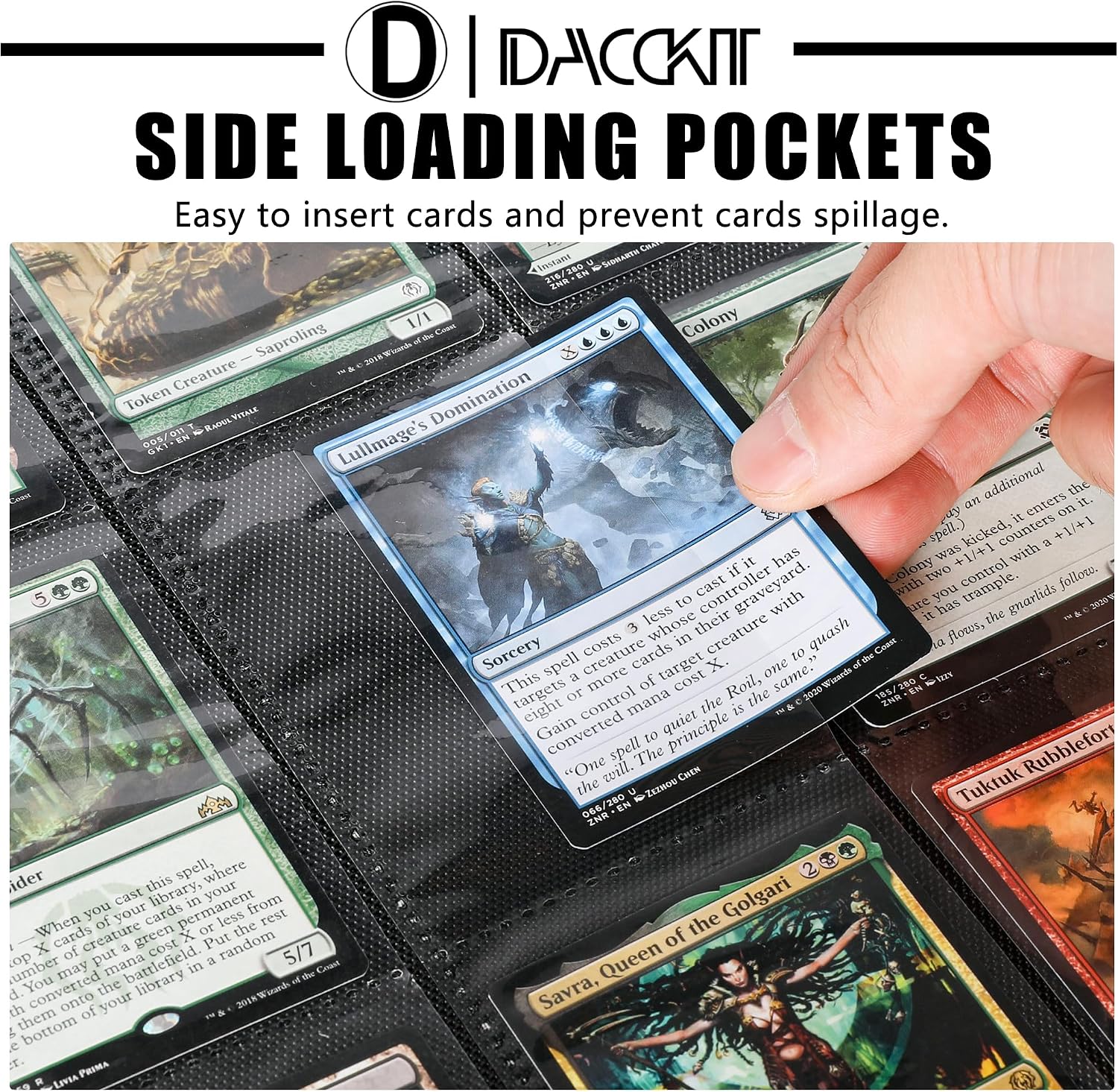 Detalle de Premium Card Binder 20 Pocket (Model A, Classic Black) – Holds 2000 Cards