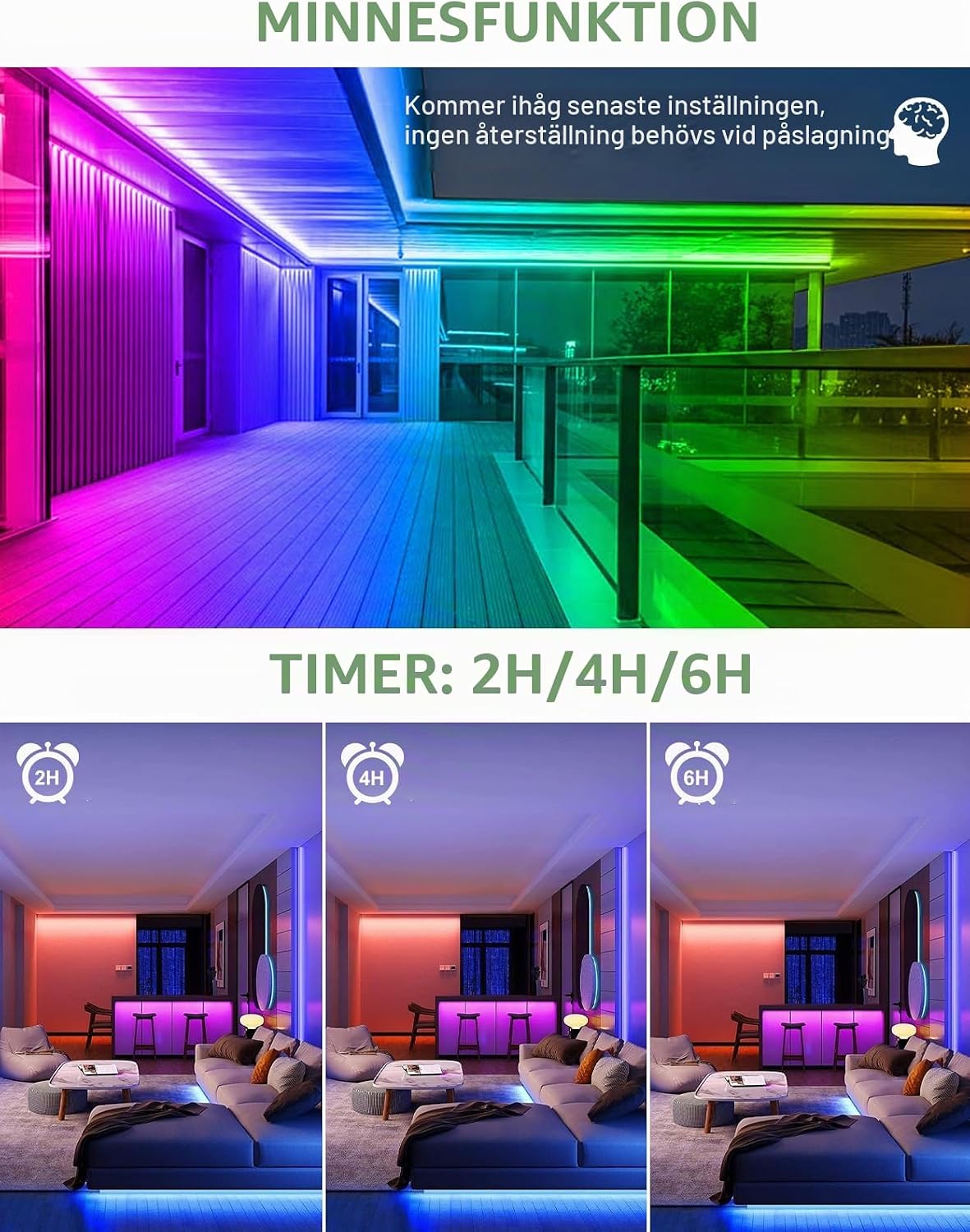 Detalle 2 de CLY FLA025 RGB LED-strålkastare 25 W med IP66 och 360° RF-fjärrkontroll