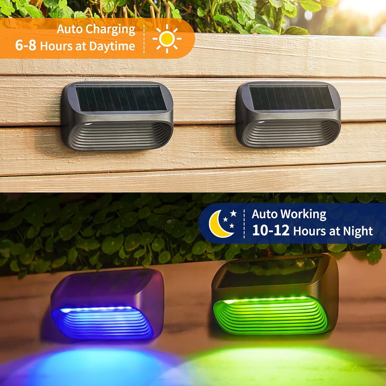 Thumbnail 3 de BUCASA Solar Fence Lights 4 Pack