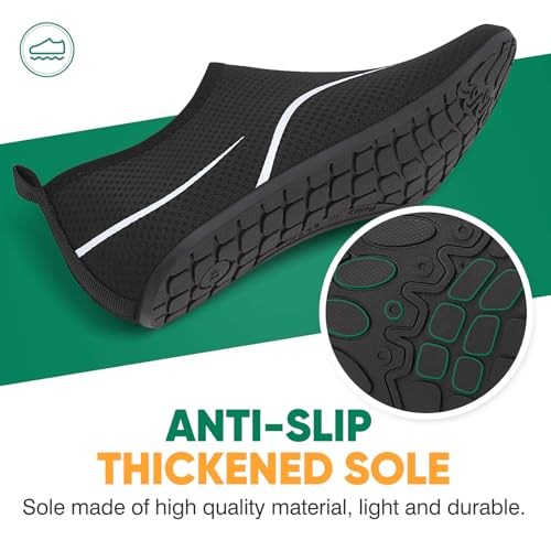 Detalle 2 de Gitzing Water Shoes for Women & Men – Beach Quick-Dry Aqua Socks (Black, EU 40 / UK 6.5)