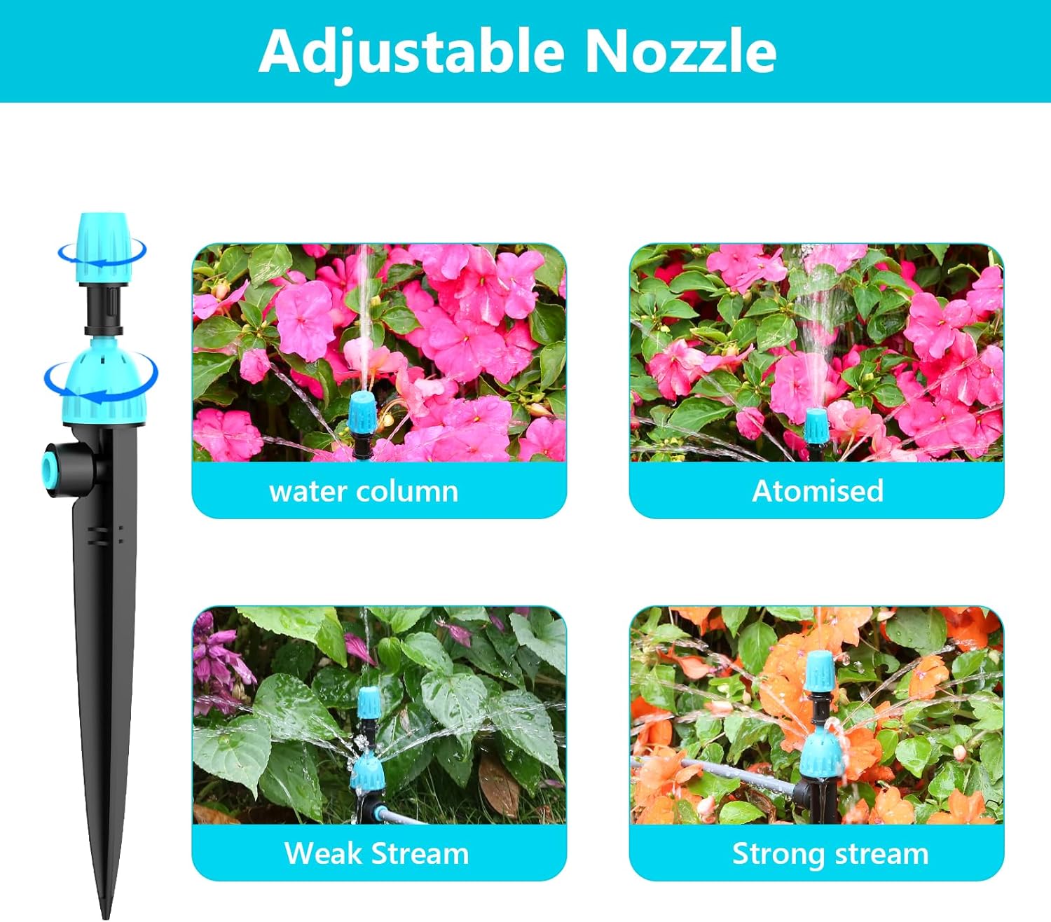 Thumbnail 6 de TRJZWA sistema di irrigazione a goccia computerizzato con timer digitale e display LCD (IP55)