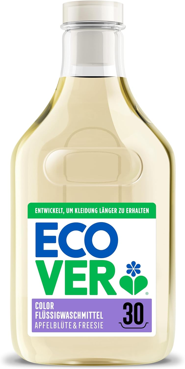 Ecover Waschmittel Color, flüssig – Apfelblüten- und Freesienduft, 1,5 L (30 Wäschen)