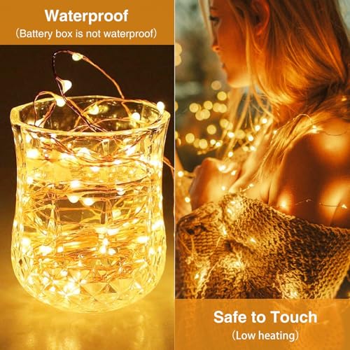 Detalle de litogo 6 Stück LED-Lichterkette Batterie Timer, 3 m, 30 LEDs – Innen