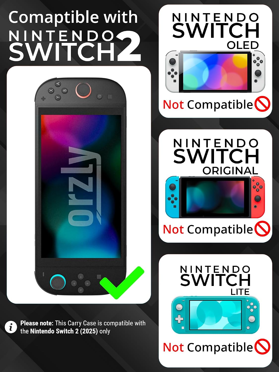Thumbnail 1 de Orzly Case for Nintendo Switch 2 7.9" Console