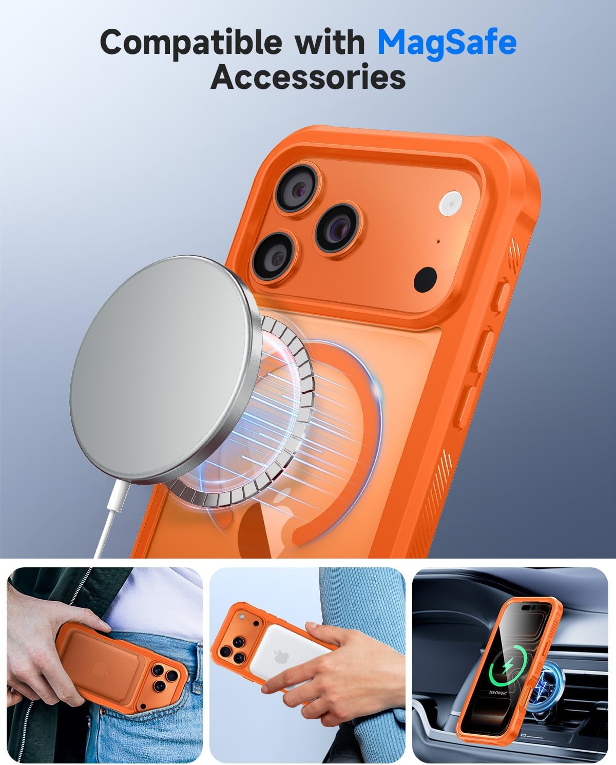 Detalle de iPhone 17 Pro Max MagSafe privacy case