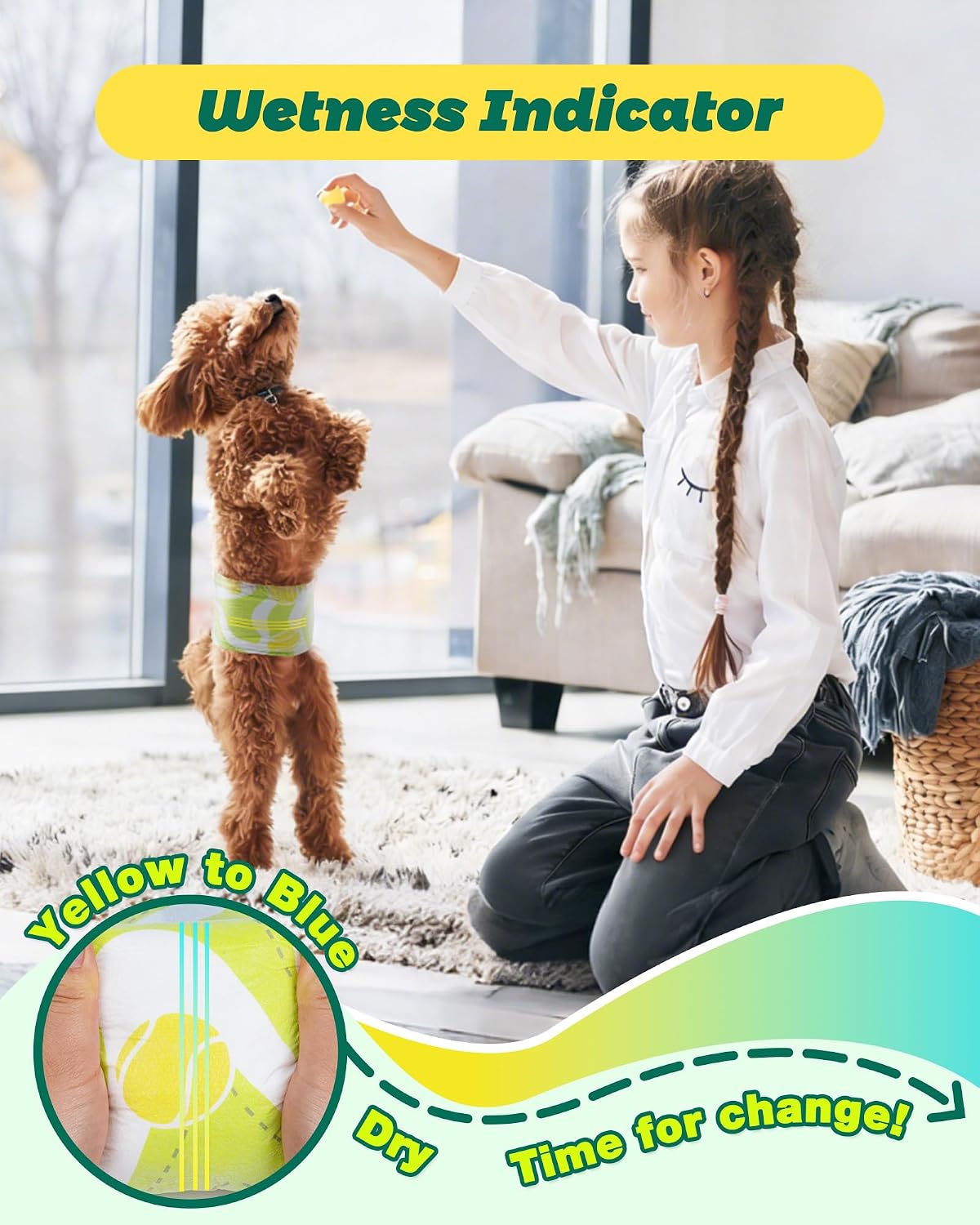 Thumbnail 3 de Dono Disposable Dog Nappies Male 20ct – Wetness Indicator, Leak-Proof, 30–48 cm