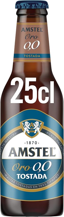 Detalle de Amstel Oro 0,0 Cerveza Tostada Sin Alcohol 4 Pack🍺