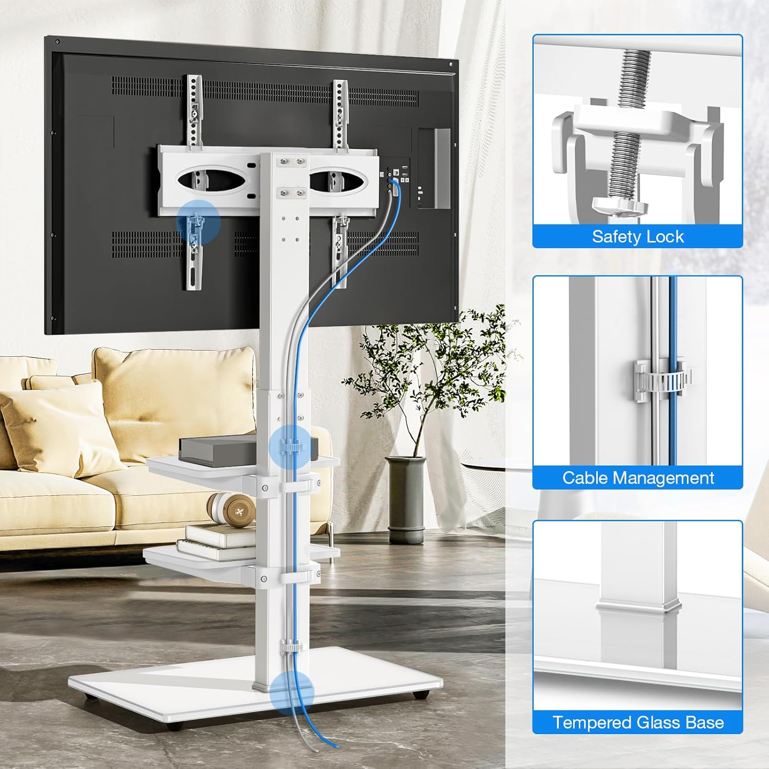 Thumbnail 3 de RFIVER TV floor stand 50kg VESA 400x400