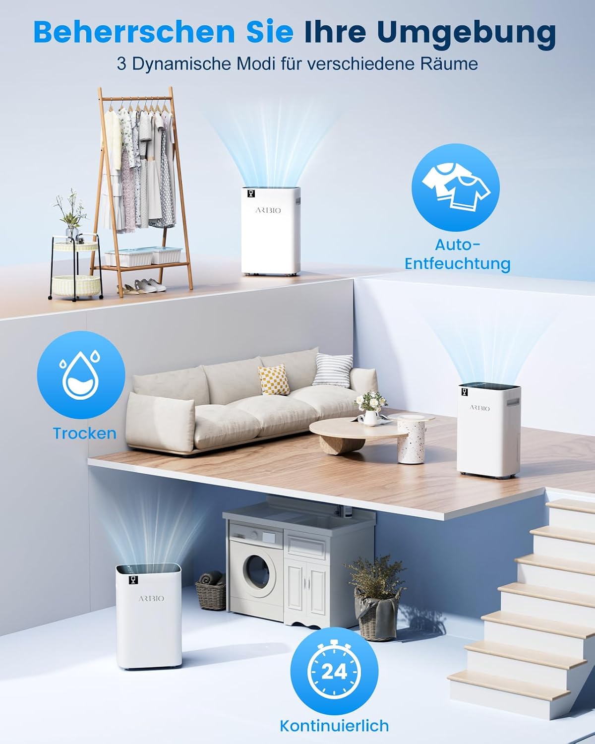 Detalle de Luftentfeuchter 20 L/Tag für 60 m²