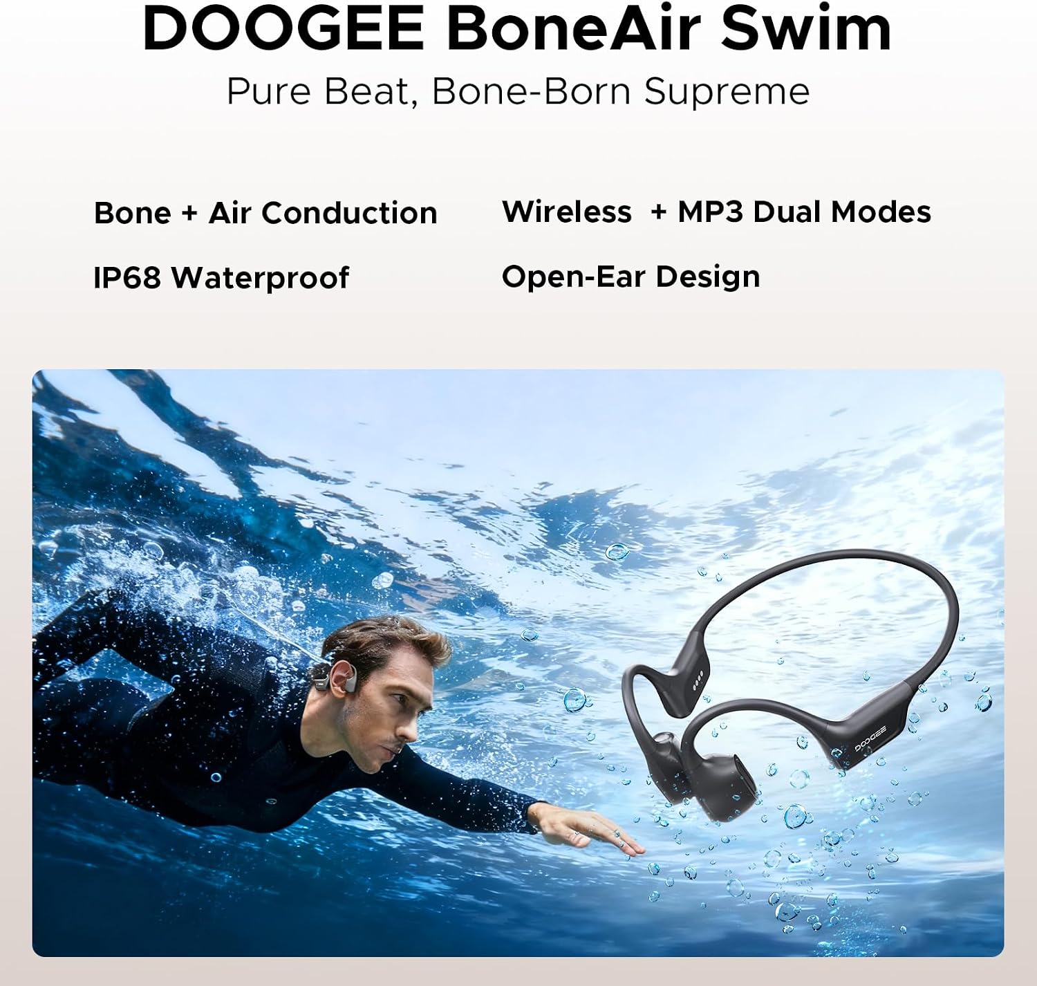 Detalle de DOOGEEEco Bone Conduction Headphones 64GB