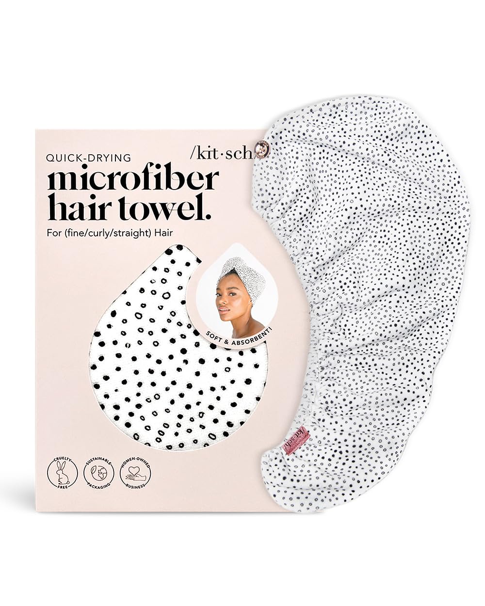 Detalle 2 de Kitsch Microfiber Hair Towel Wrap ⚙