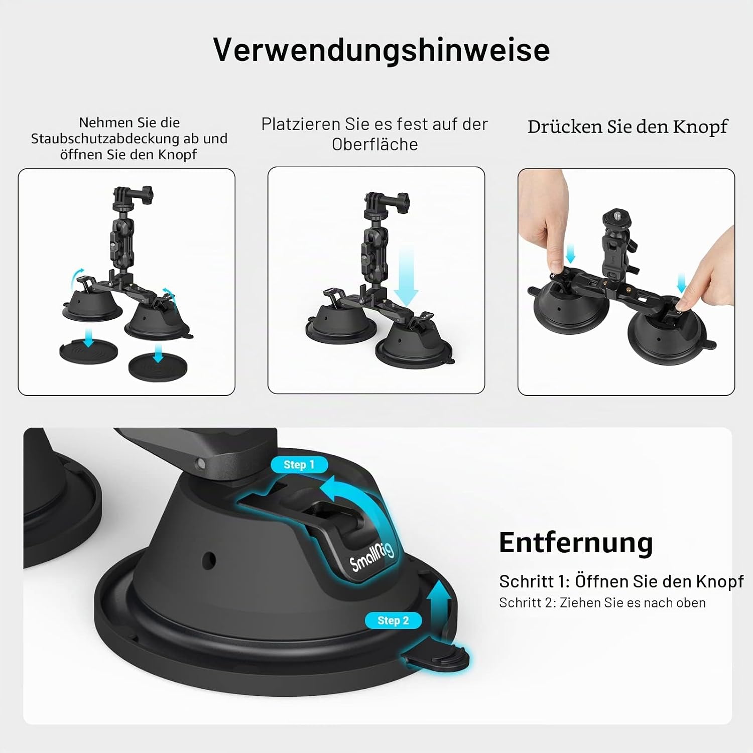 Thumbnail 4 de SMALLRIG Suction Cup Mount 3 kg für Autoaufnahmen