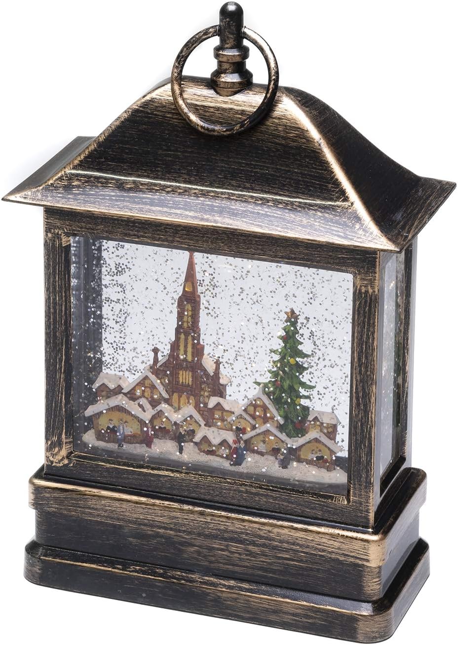 Thumbnail 2 de Konstsmide LED-Schneelaterne mit Kirche und Weihnachtsmarkt (Art.-Nr. 4350-000) – wassergefüllt, 5-Stunden-Timer