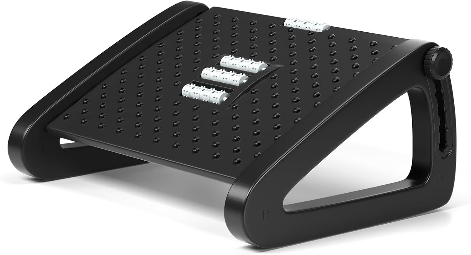 AMUSPK Office Foot Rest – Adjustable Height Ergonomic Foot Stool with Massage Surface