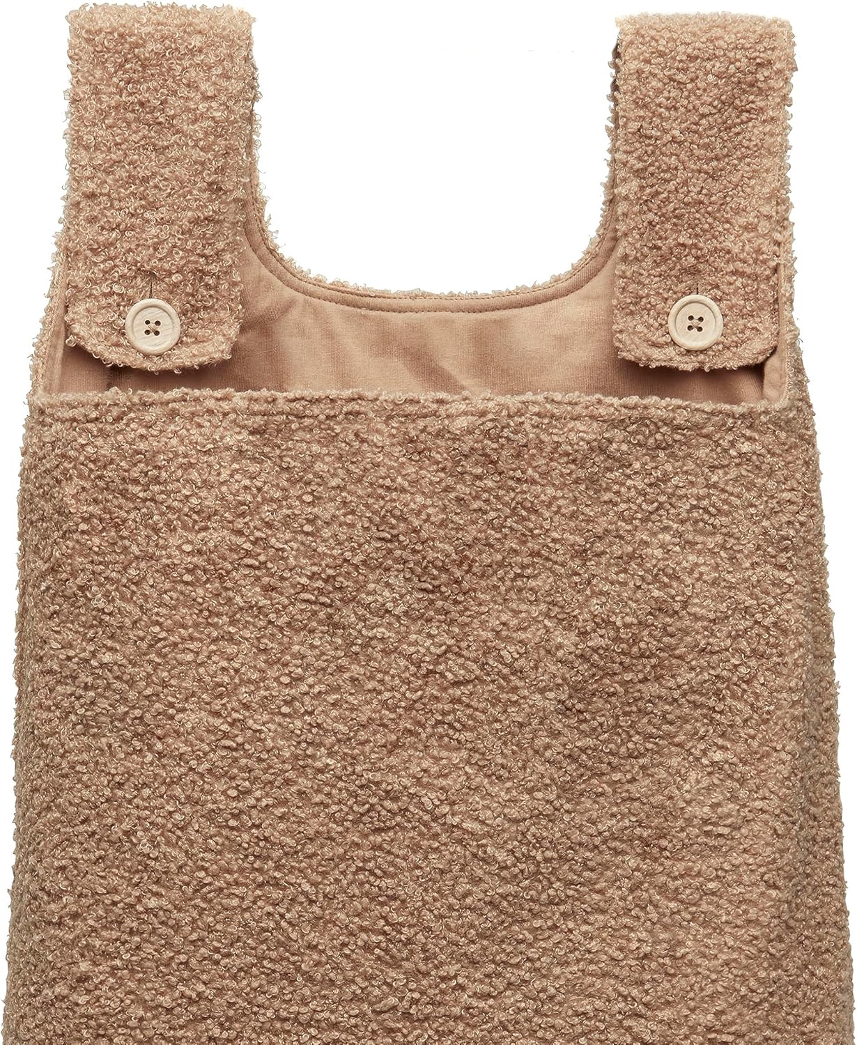 Detalle de Jollein Aufbewahrungstasche Boucle biscuit – 50x40x10 cm, waschbar
