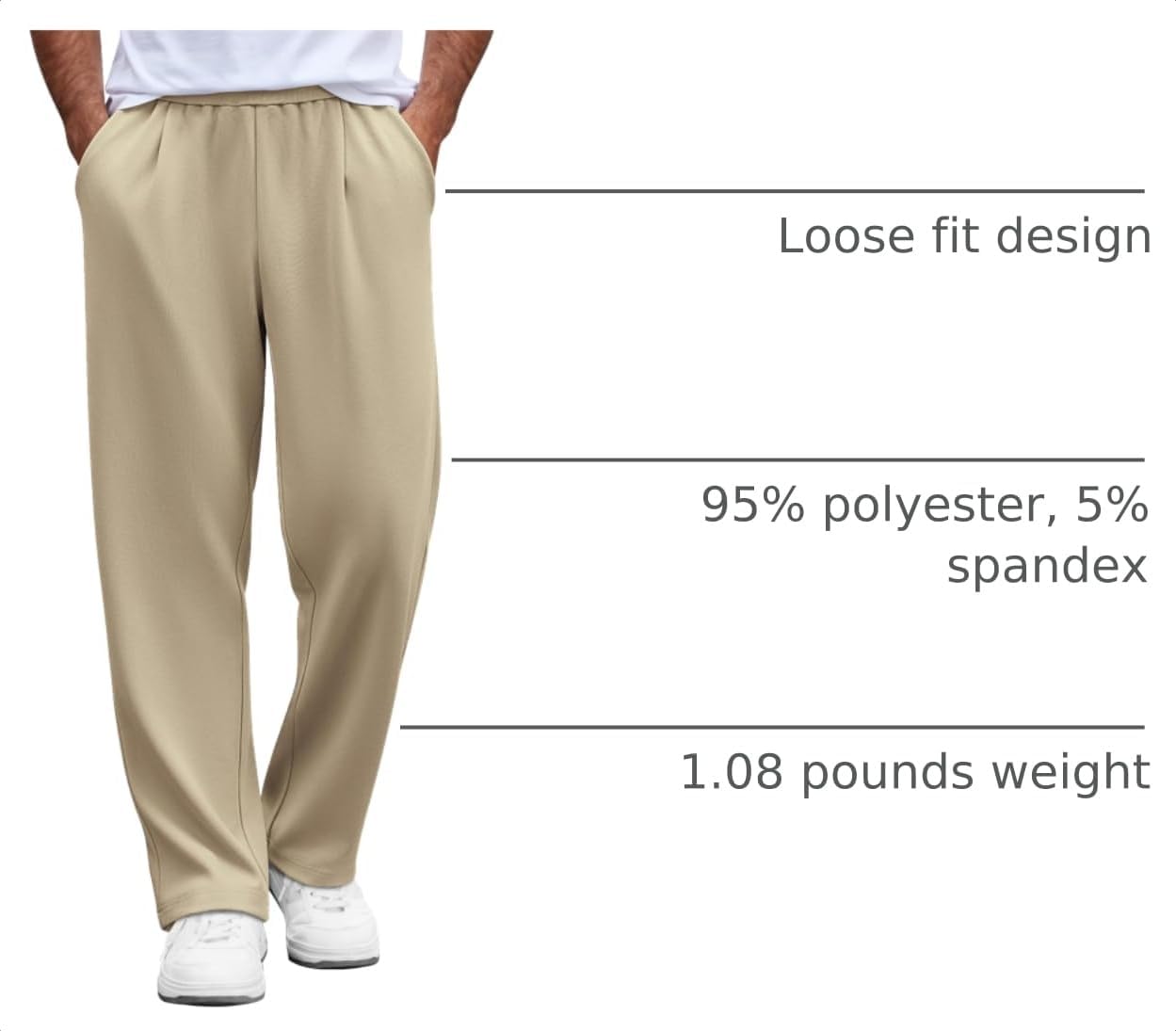 Detalle de COOFANDY Men's Sweatpants