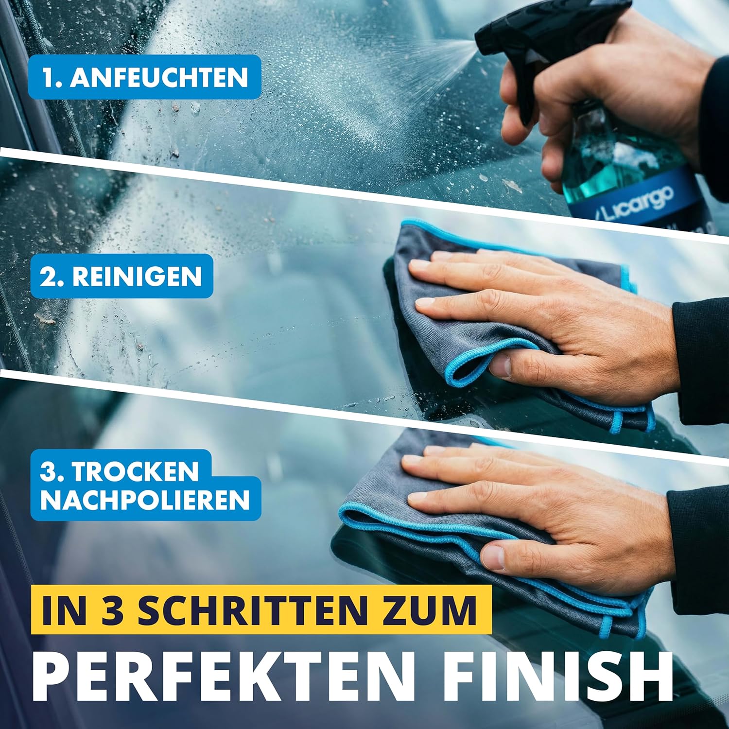 Thumbnail 2 de LICARGO Carbon Fenstertücher 2er-Set