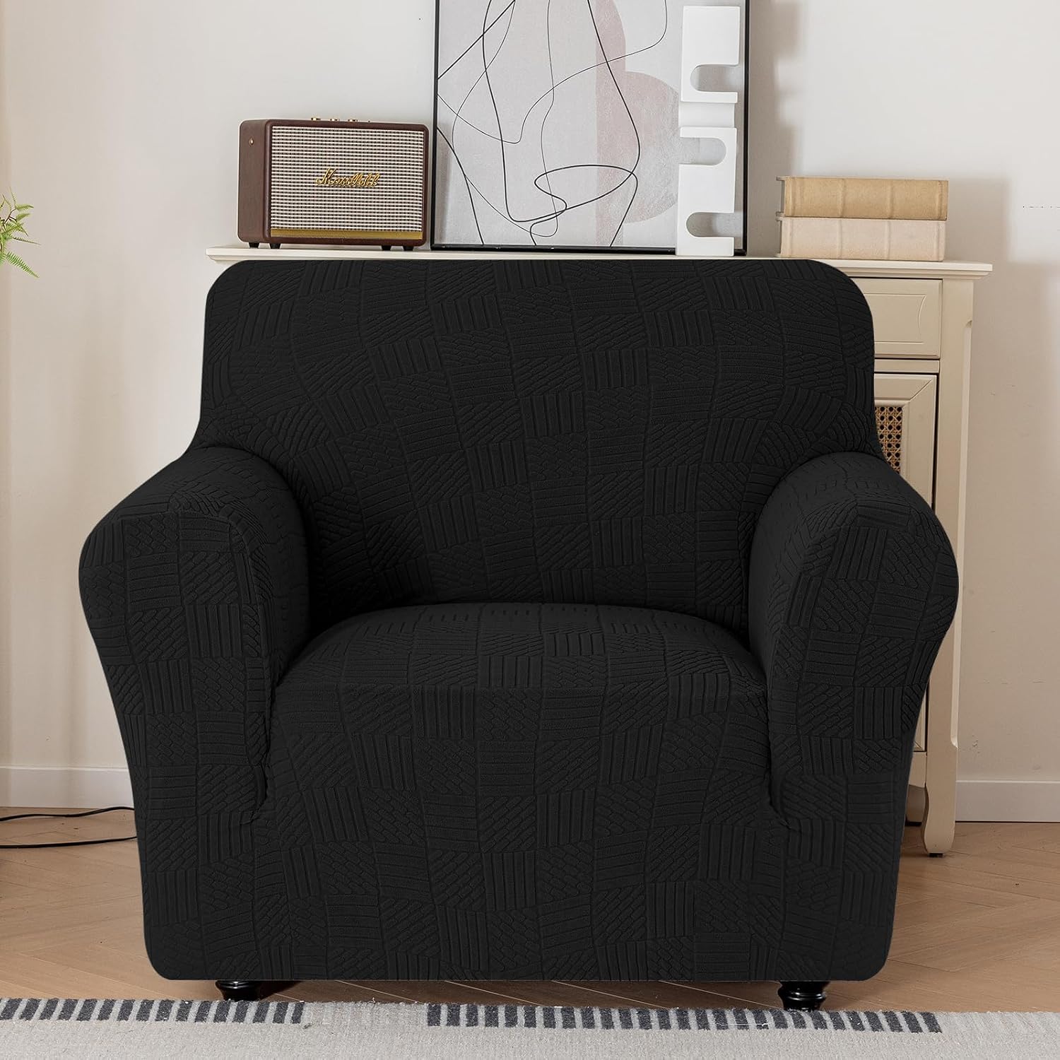 Detalle 2 de Ystyle copridivano 1 posto nero 78-116 cm