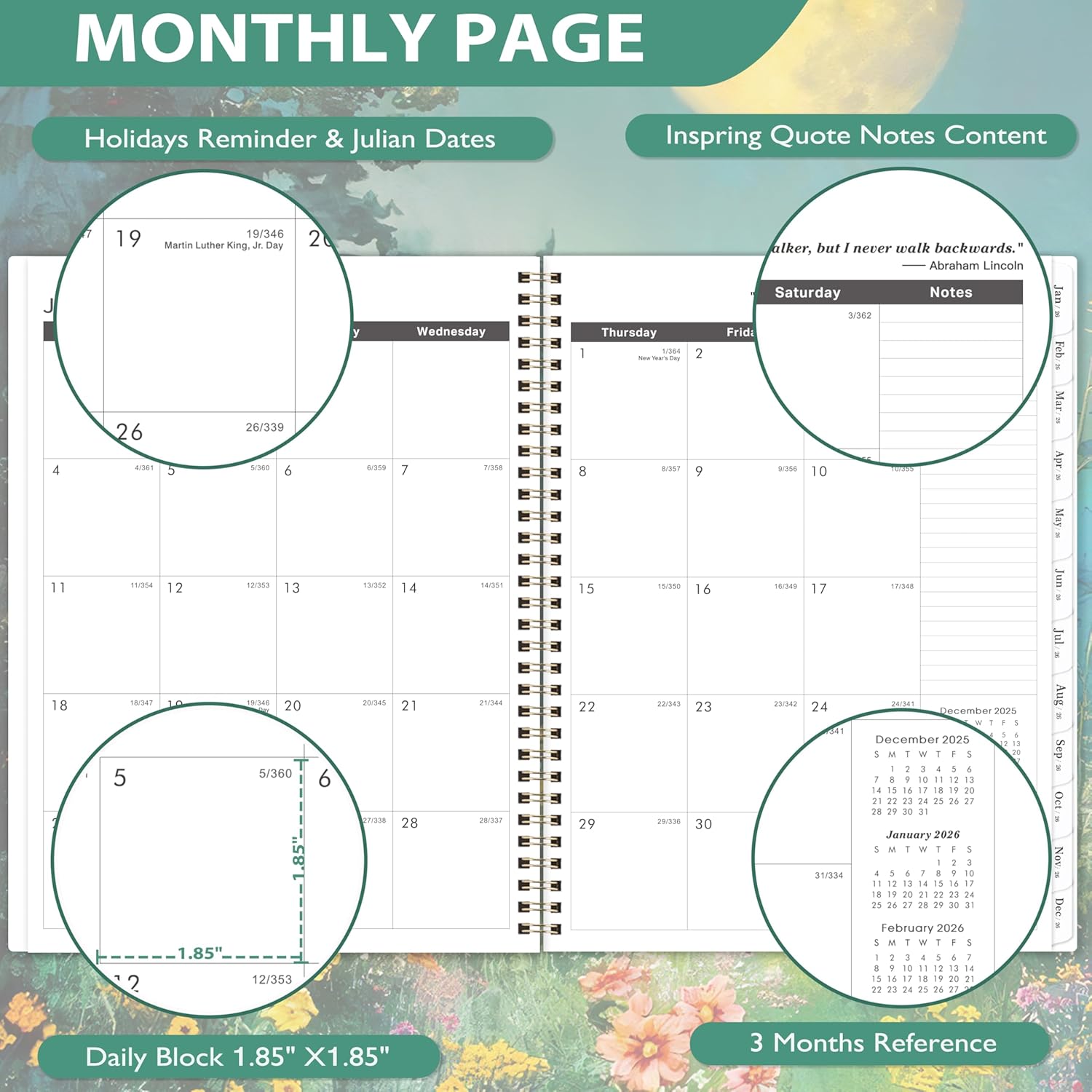 Thumbnail 2 de 2026-2027 Monthly Planner with Tabs 📅