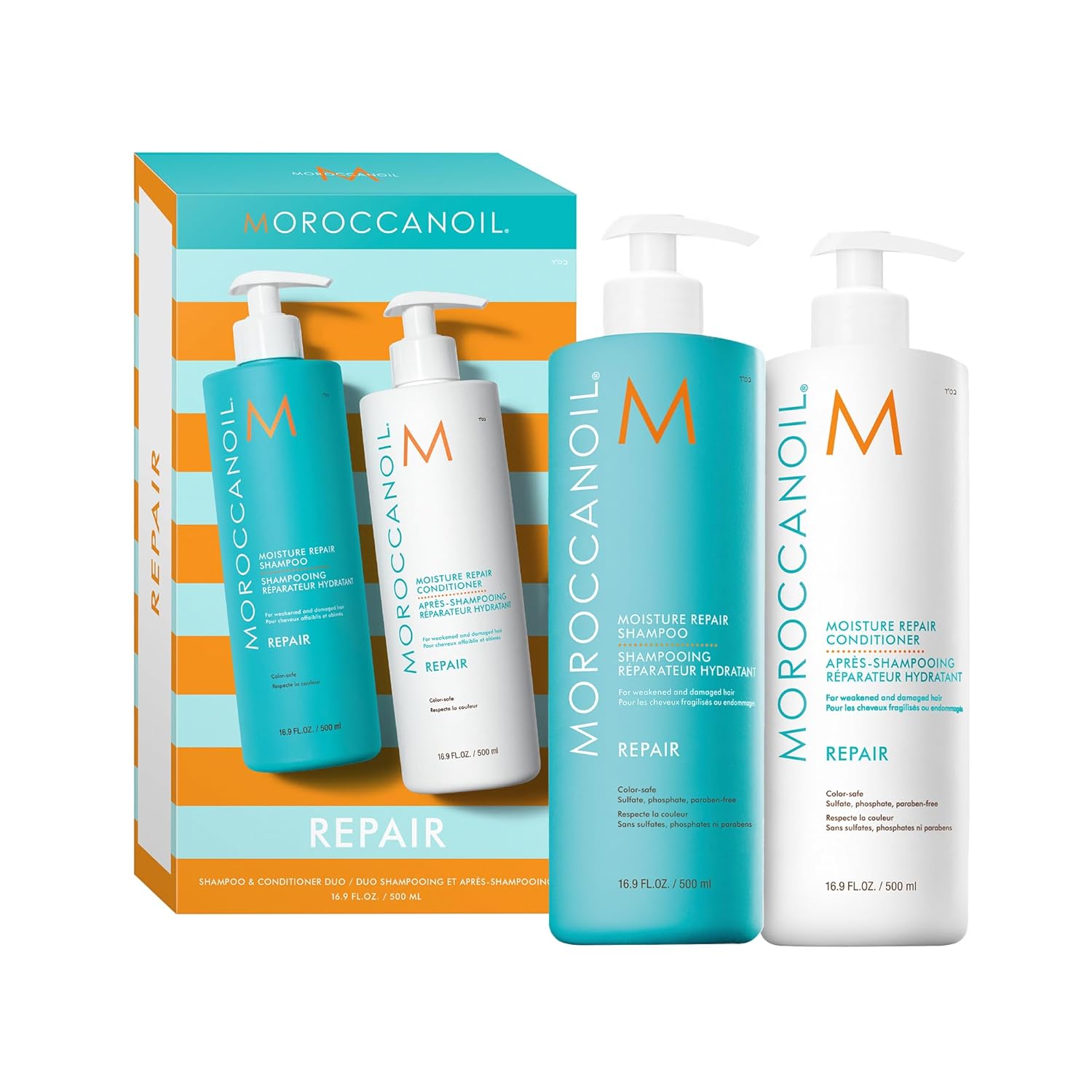 Detalle de Moroccanoil Shampoo- und Conditioner-Set für geschädigtes Haar (färbeschonend)