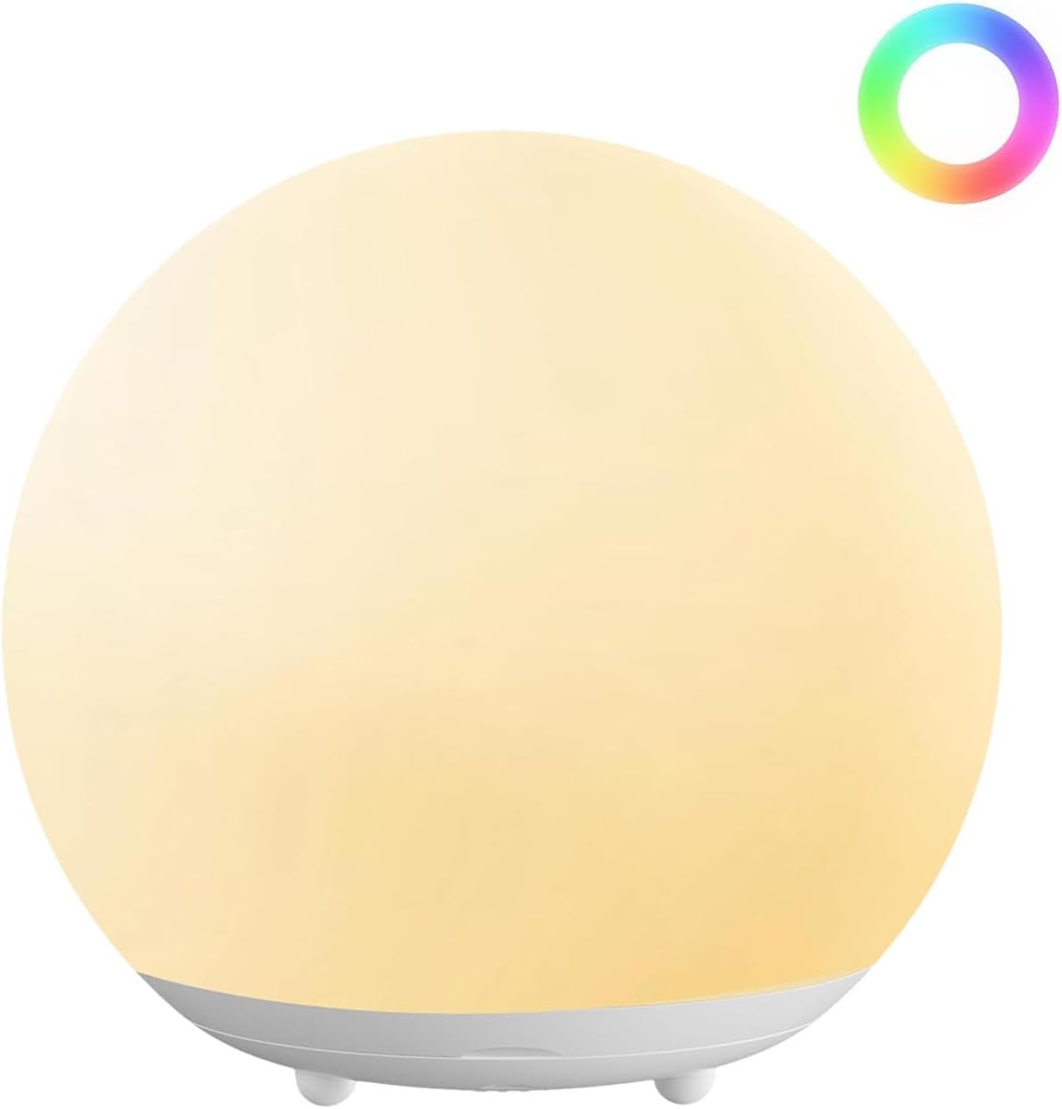 Detalle de Luce notturna in silicone con 7 colori RGB, touch e timer – compagna delicata per la cameretta