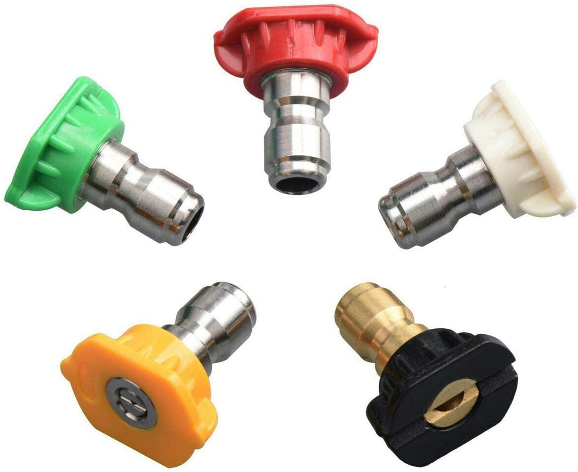 Thumbnail 1 de Fai Top Pressure Washer Spray Nozzle Tips (1/4 Quick Connect) – 5-pack multi-degree jet stream kit