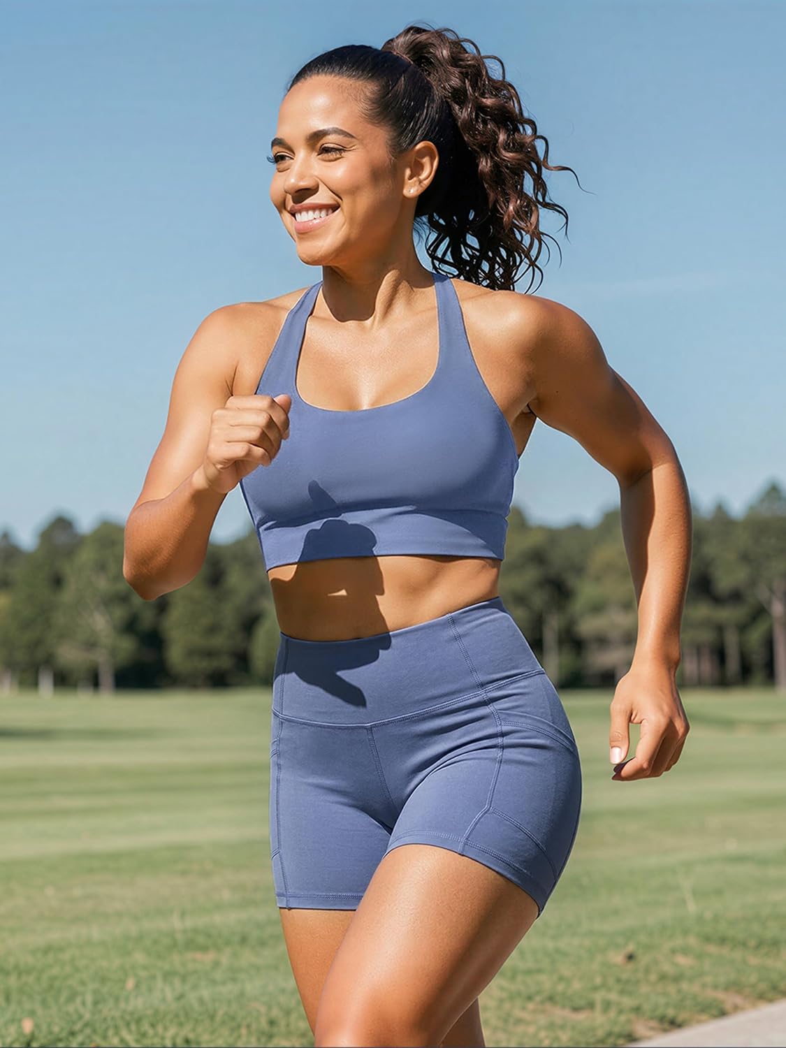 Thumbnail 2 de JOYSPELS Gym Shorts for Women with Pockets: High-Waisted, Moisture-Wicking Active Short