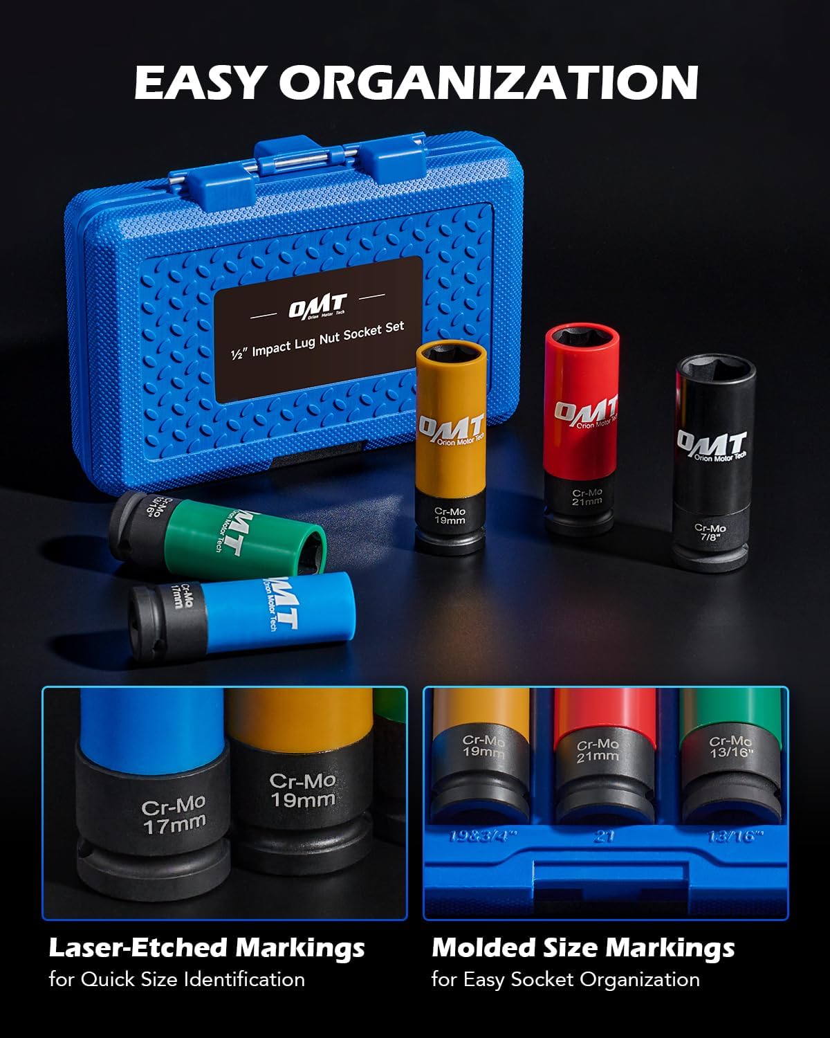 Thumbnail 6 de Orion Motor Tech 5pc Lug Nut Socket Set 17mm