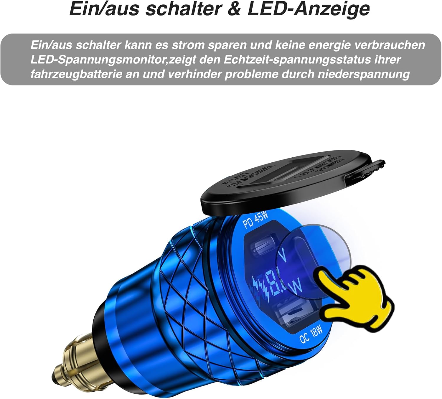 Thumbnail 3 de 45W PD USB-C Zigarettenanzünder Ducati Ladegerät