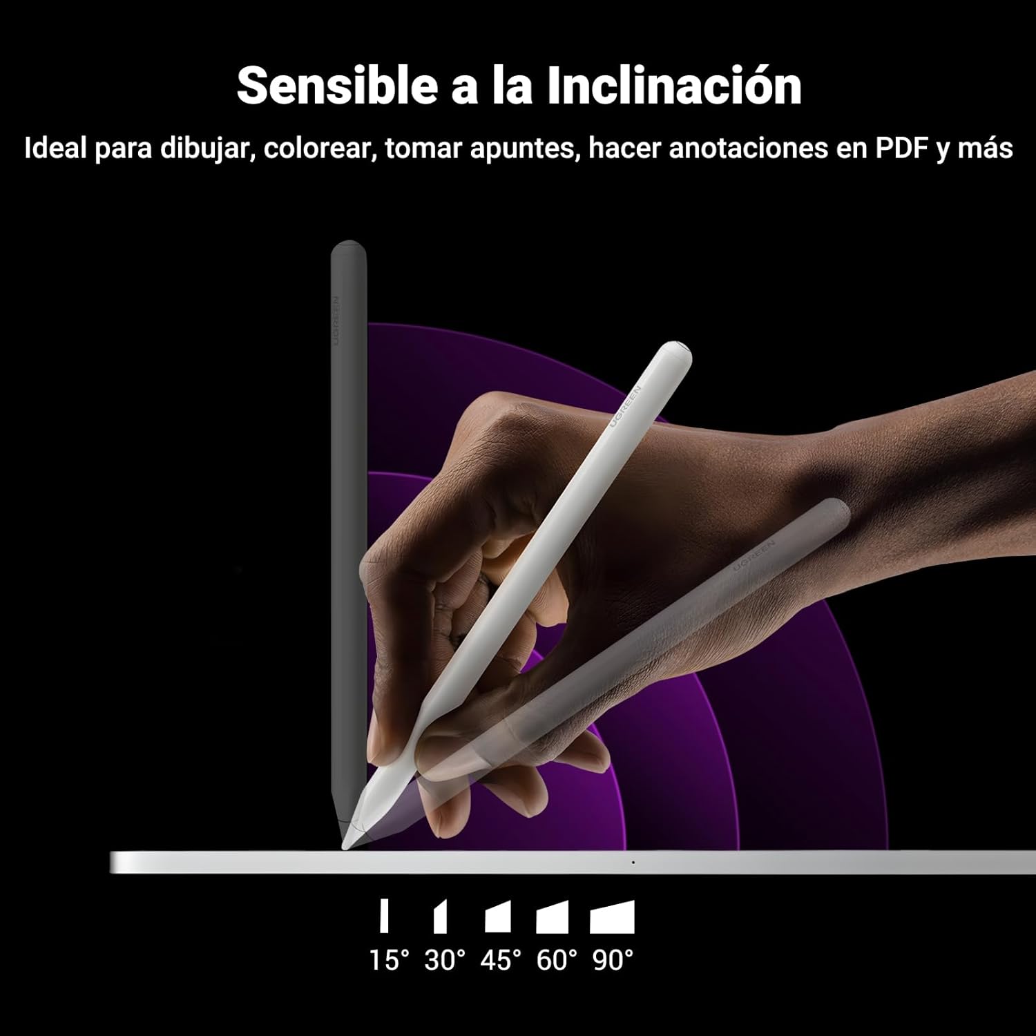 Detalle de UGREEN Lápiz para iPad 2ª Gen ✏️ Carga Inalámbrica Magnética