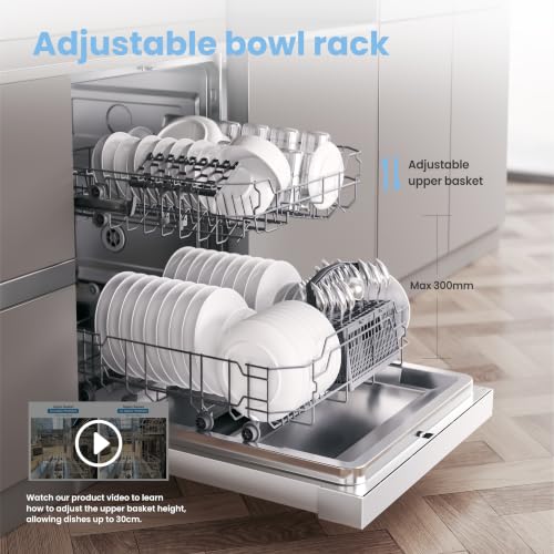Thumbnail 2 de COMFEE' Dishwasher Freestanding, 13 Place Settings, 60cm, White