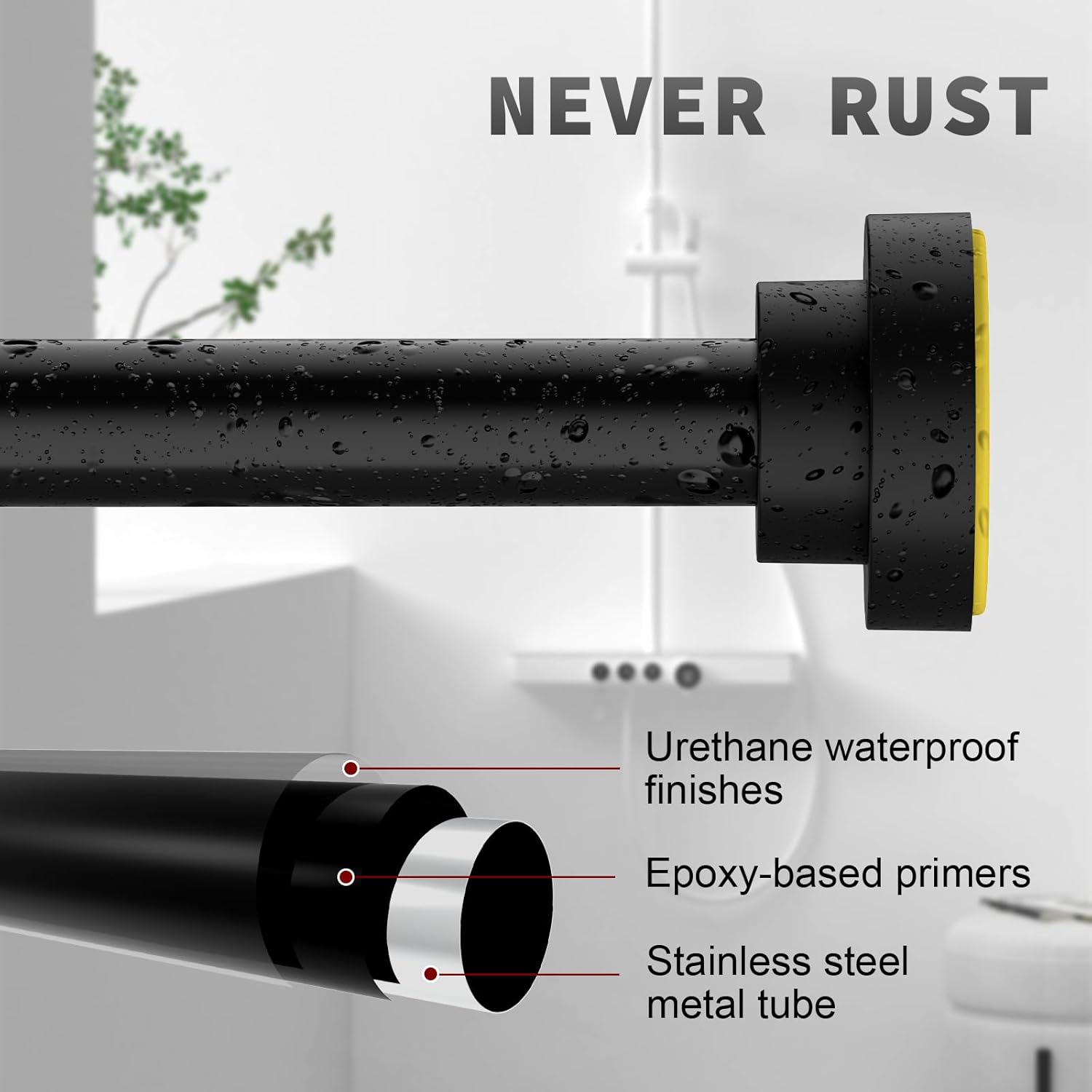 Thumbnail 3 de Thestoa Shower Rod 43-78 in