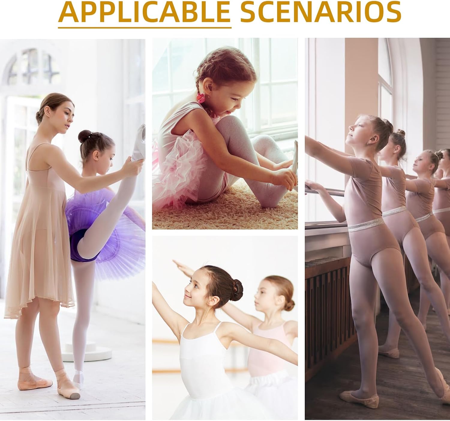 Thumbnail 6 de Acfoda Ballet Shoes for Girls Leather Full Sole