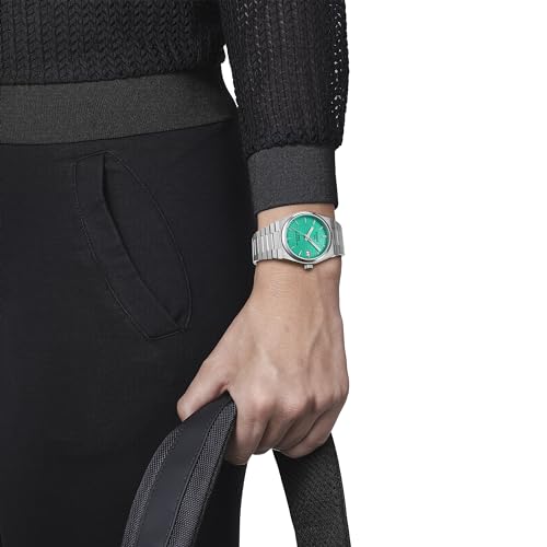 Detalle de Montre Tissot PRX Autoquée pour Femmes - Élégance Swiss Made et Powermatic 80